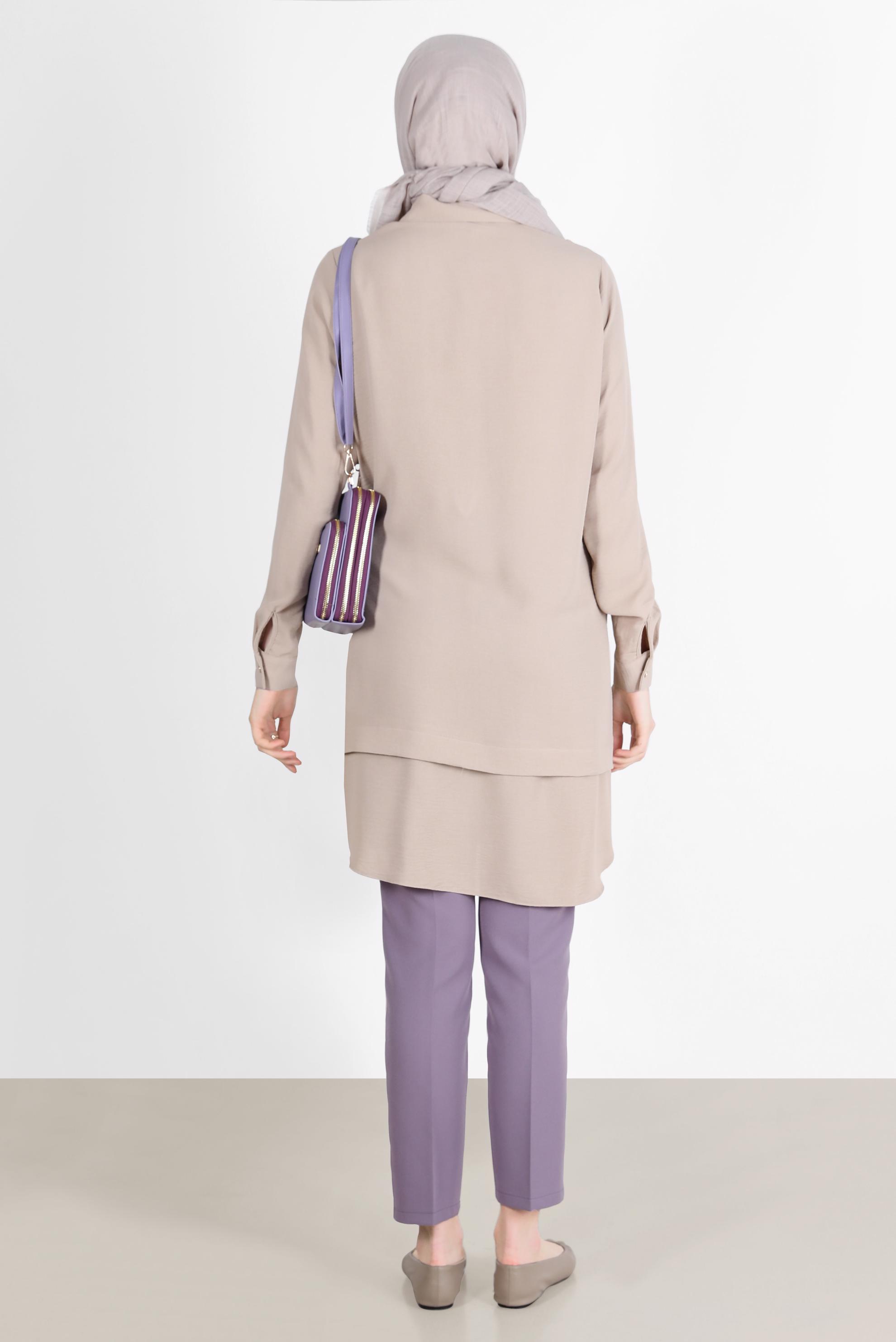 Tesettür giyim MOR BORU PAÇA PANTOLON 70351