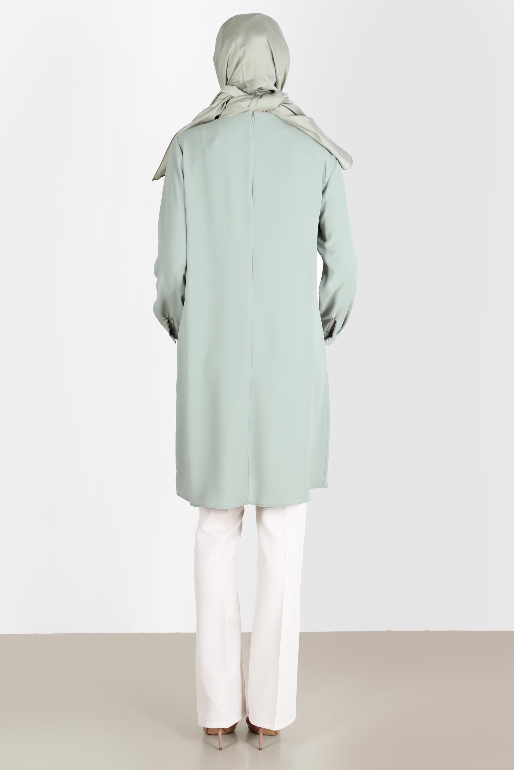 Tesettür giyim BEYAZ İSPANYOL PAÇA PANTOLON 70353 