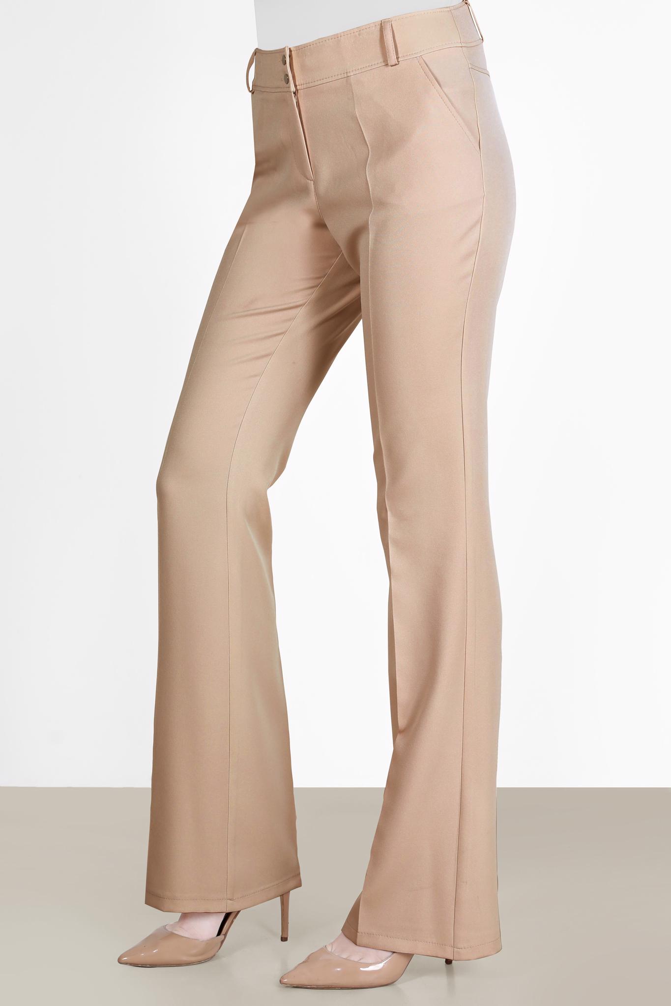 Tesettür giyim BEJ İSPANYOL PAÇA PANTOLON 70353 