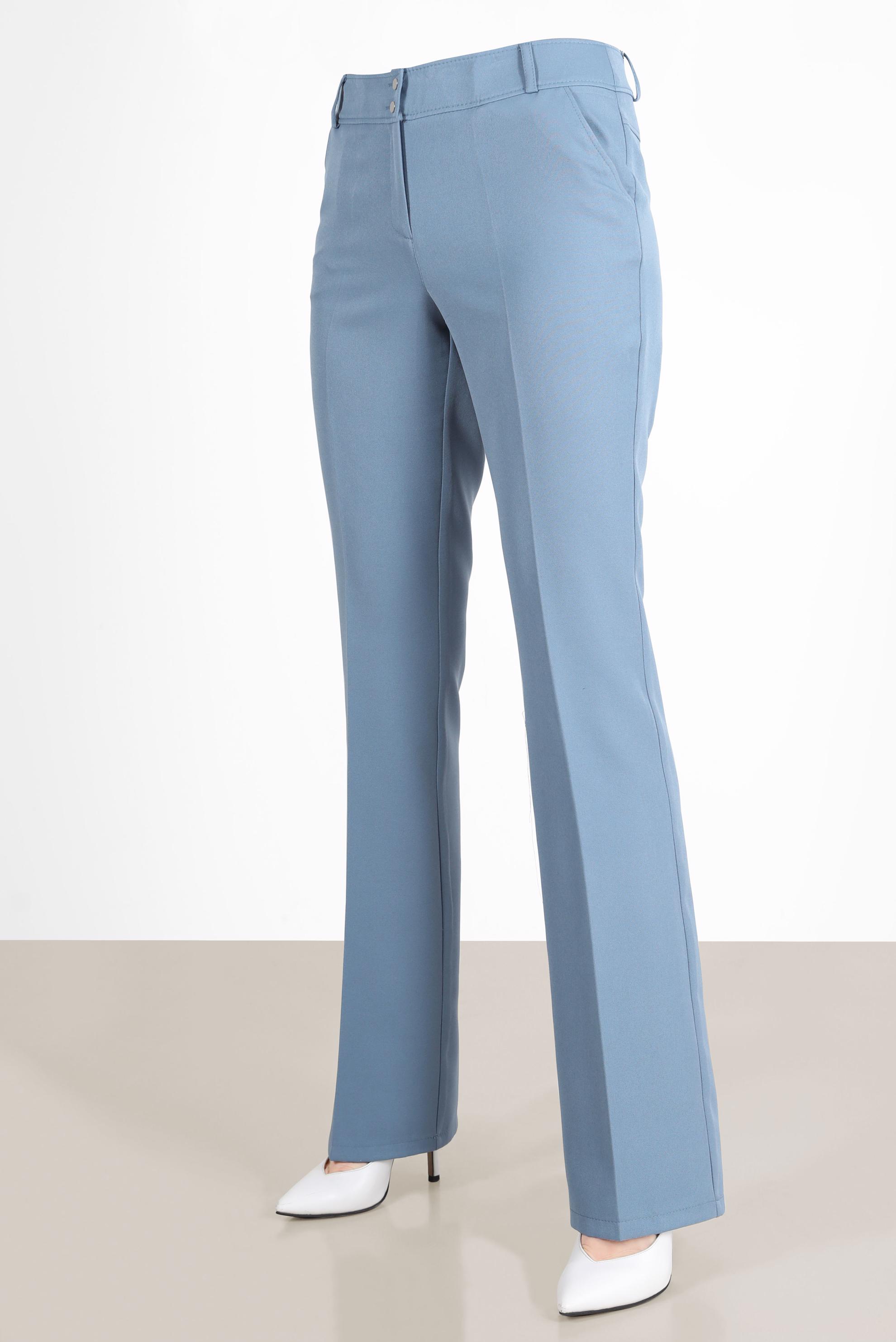 Tesettür giyim MAVİ İSPANYOL PAÇA PANTOLON 70353 