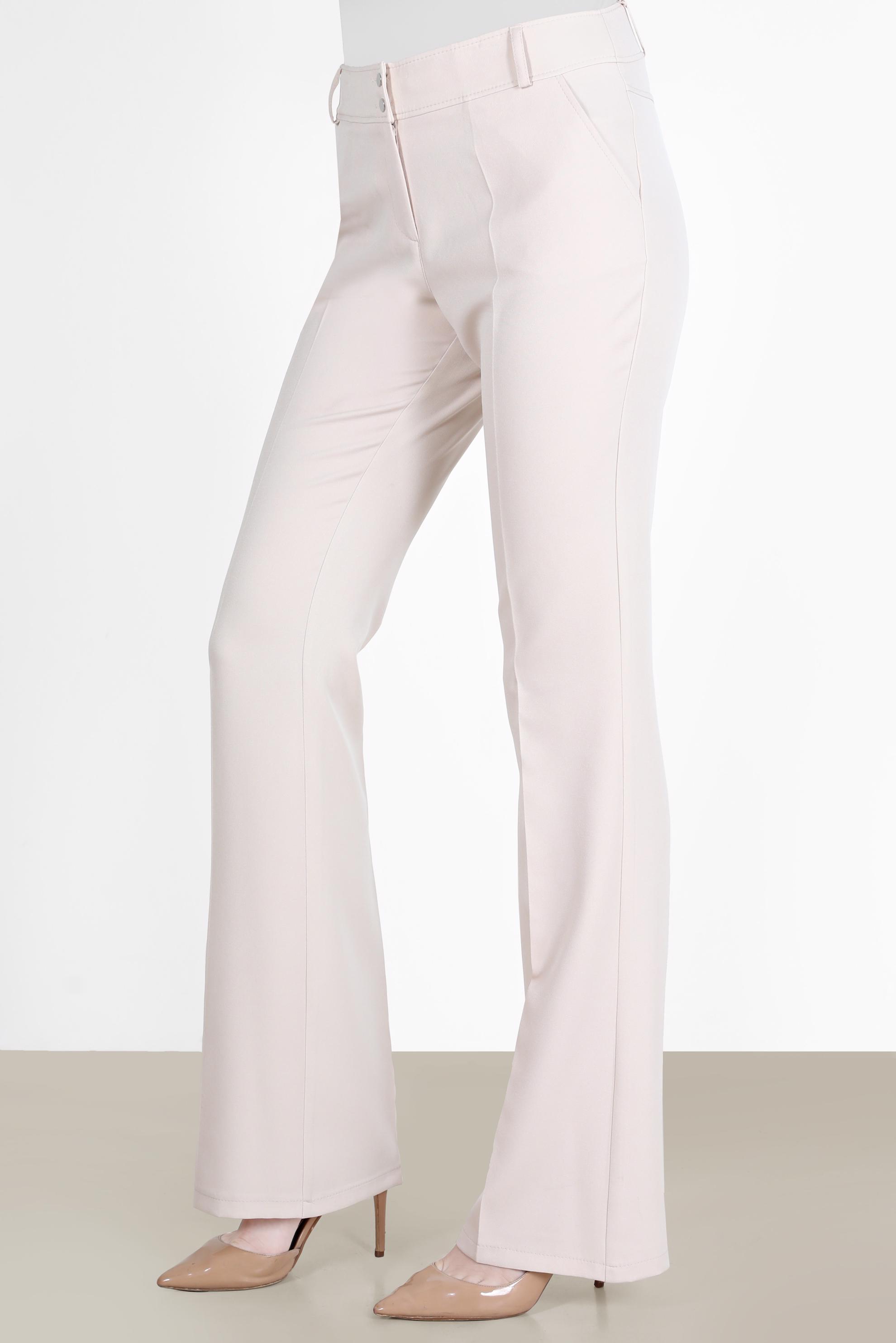 Tesettür giyim EKRU İSPANYOL PAÇA PANTOLON 70353 