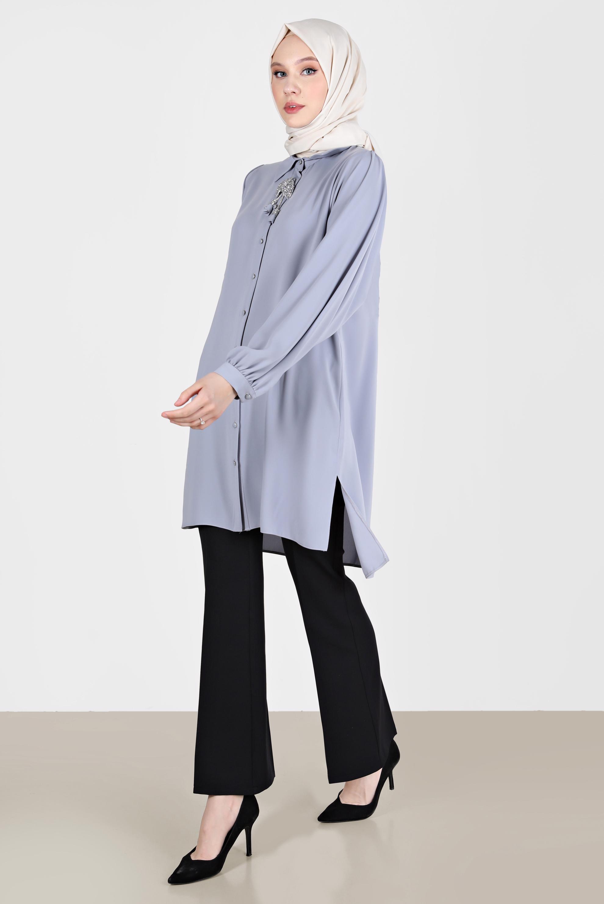 Tesettür giyim SİYAH İSPANYOL PAÇA PANTOLON 70354