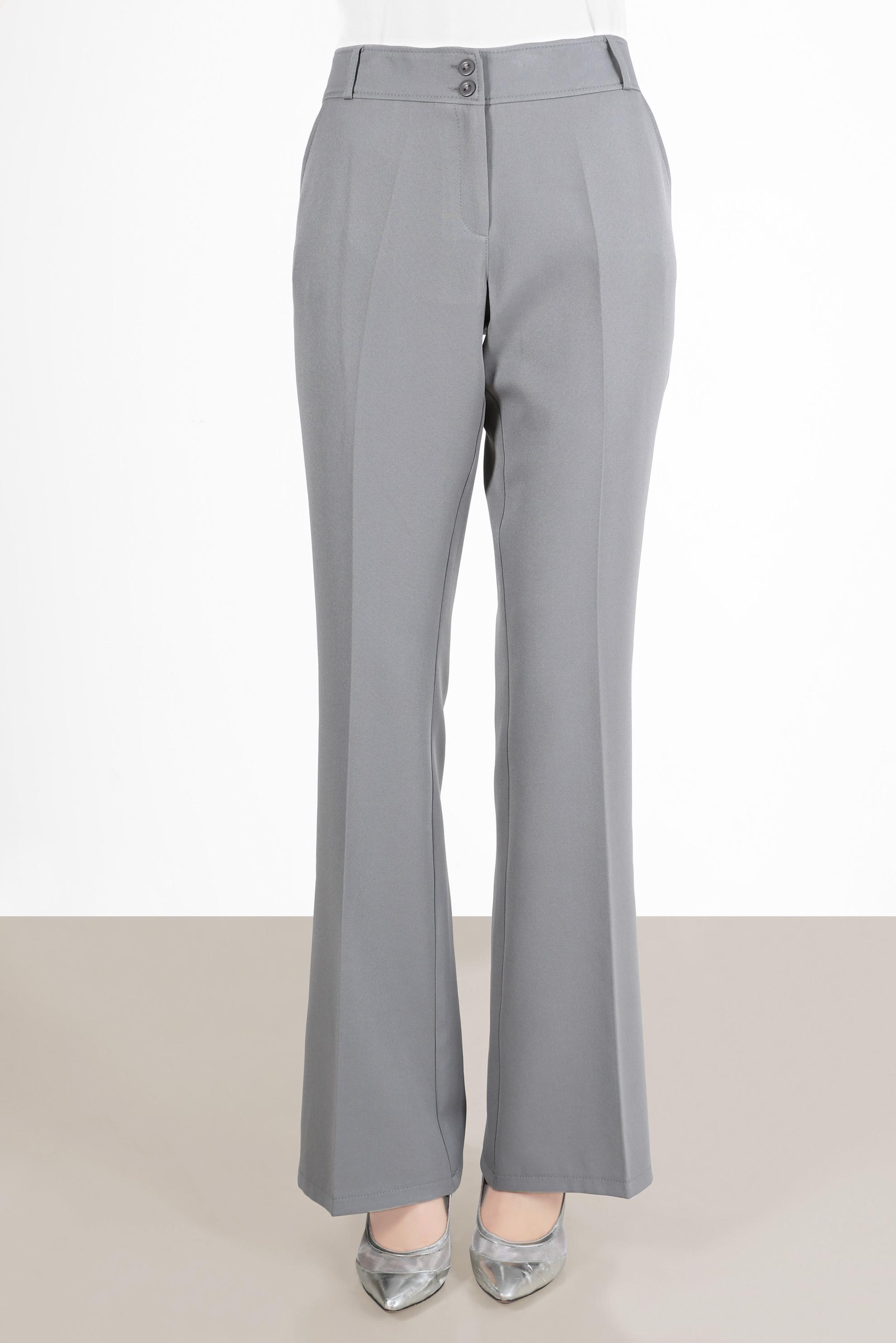 Tesettür giyim GRİ İSPANYOL PAÇA PANTOLON 70354