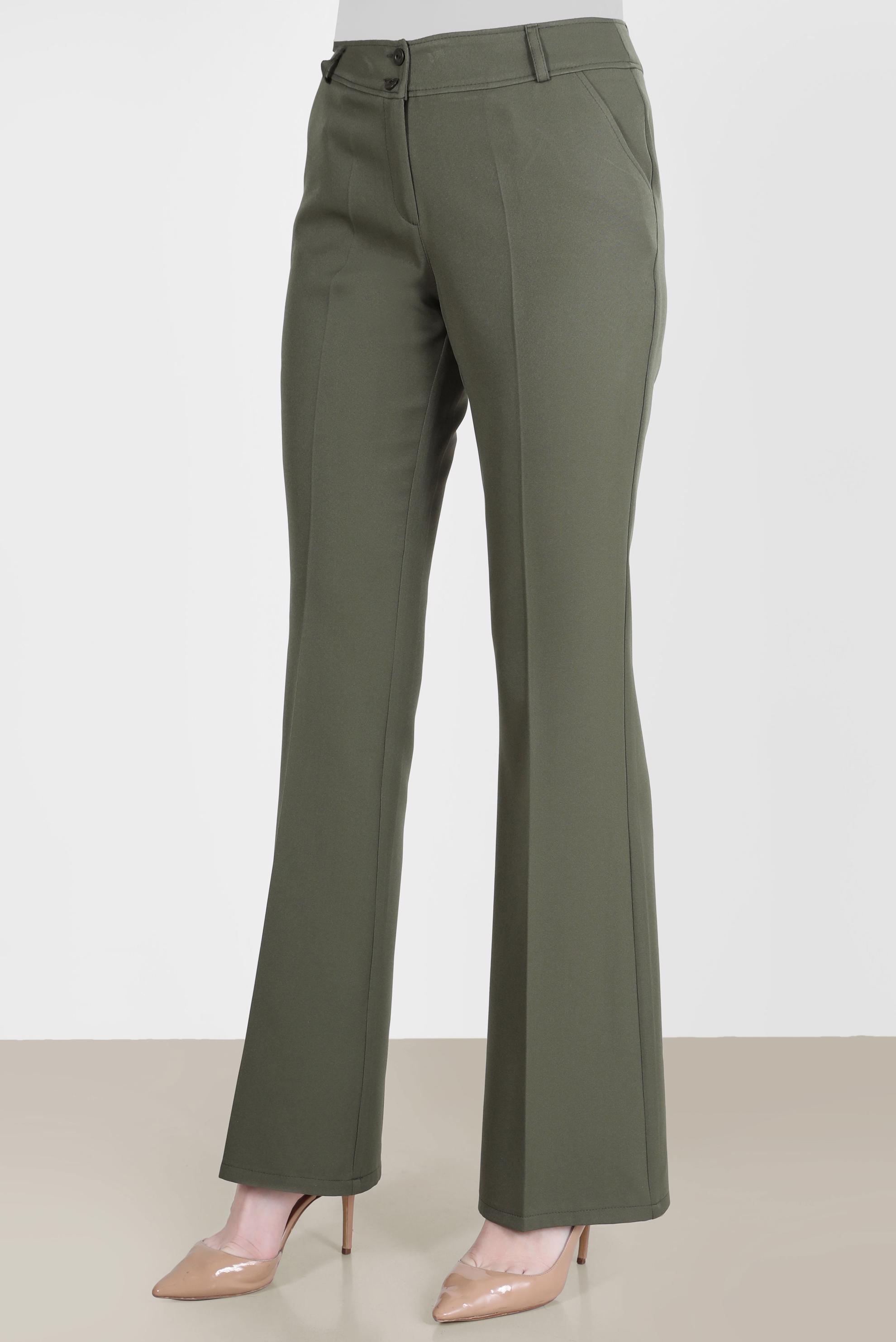 Tesettür giyim HAKİ İSPANYOL PAÇA PANTOLON 70354