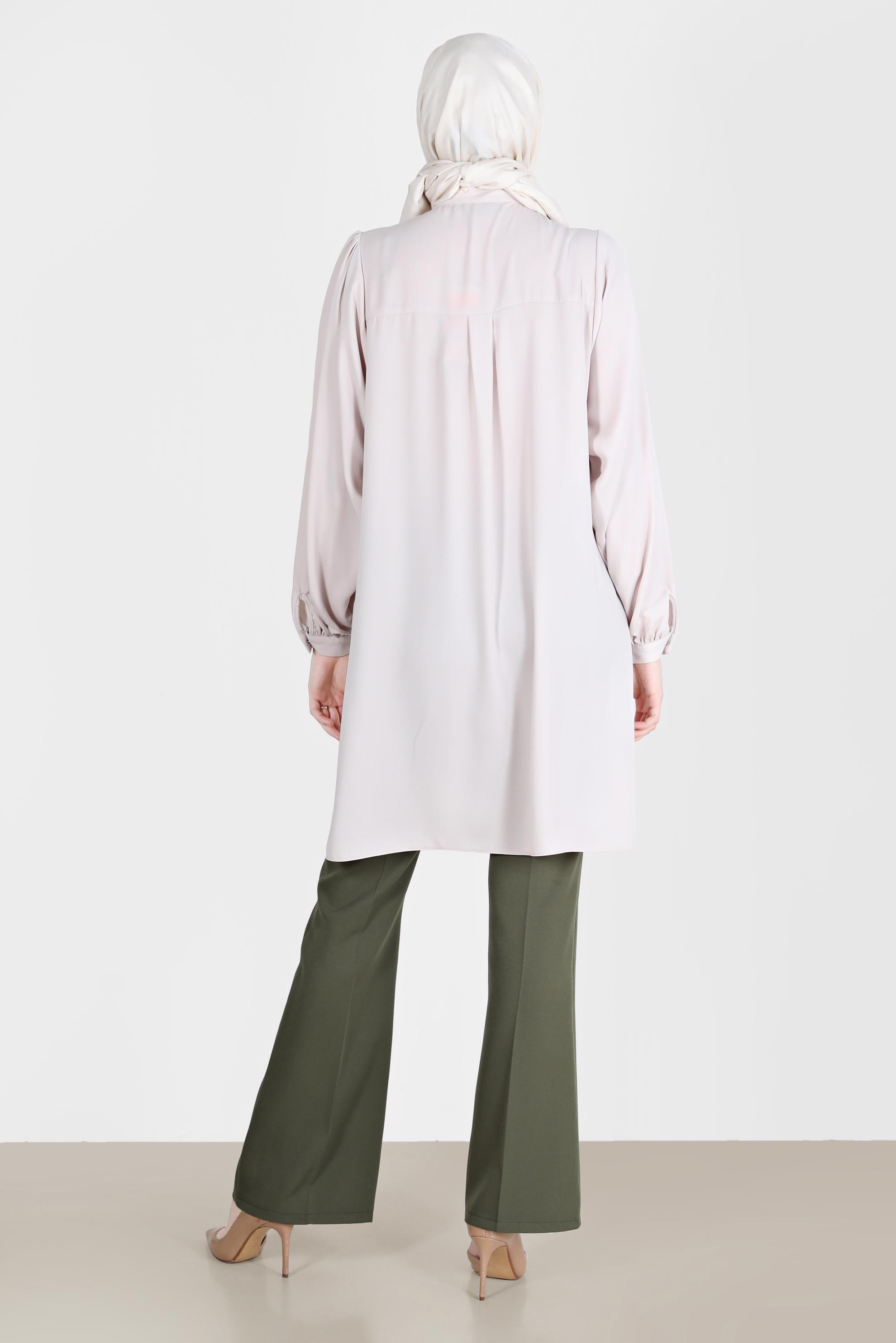 Tesettür giyim HAKİ İSPANYOL PAÇA PANTOLON 70354