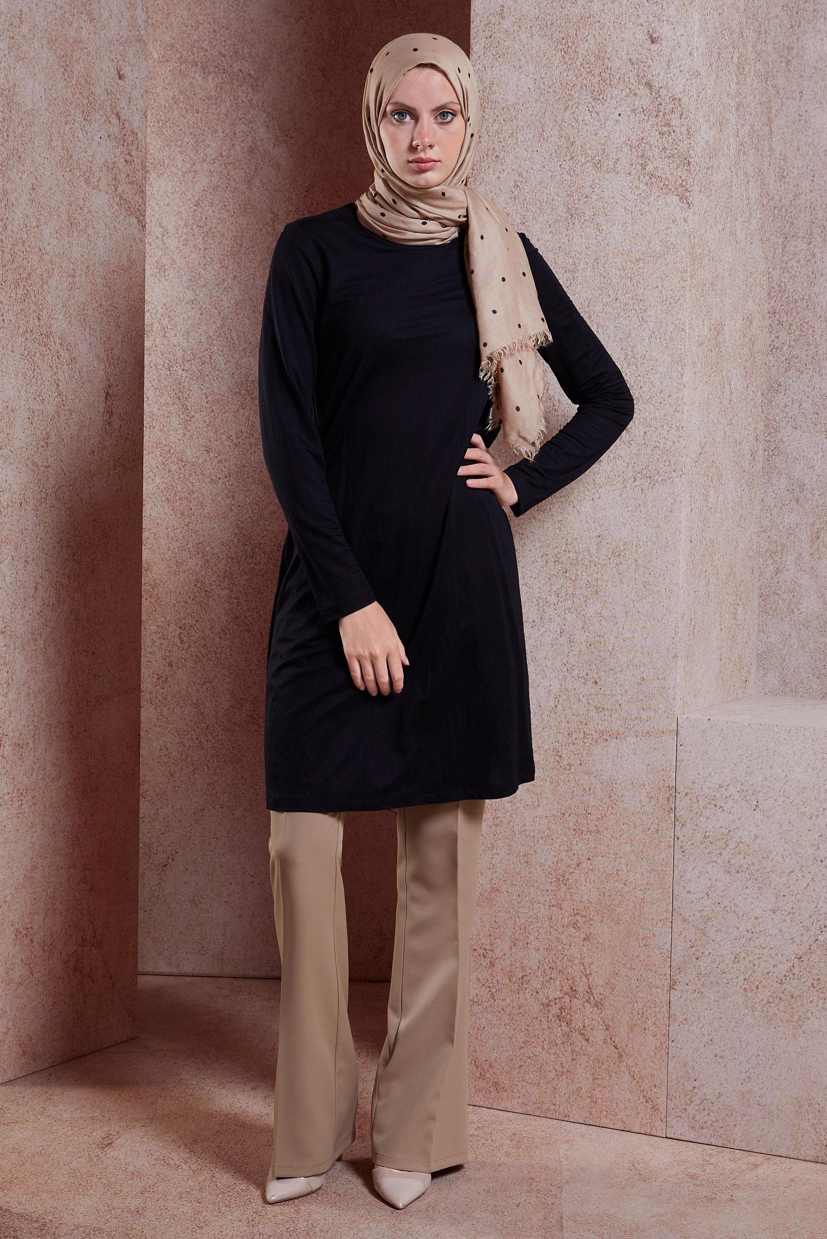 Tesettür giyim KAHVE İSPANYOL PAÇA PANTOLON 70354