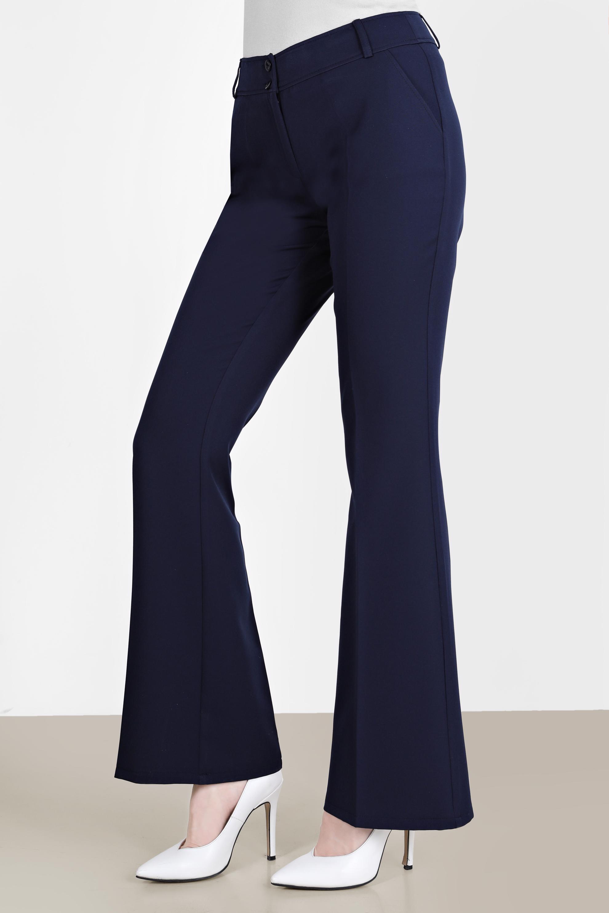 Tesettür giyim LACİVERT İSPANYOL PAÇA PANTOLON 70354