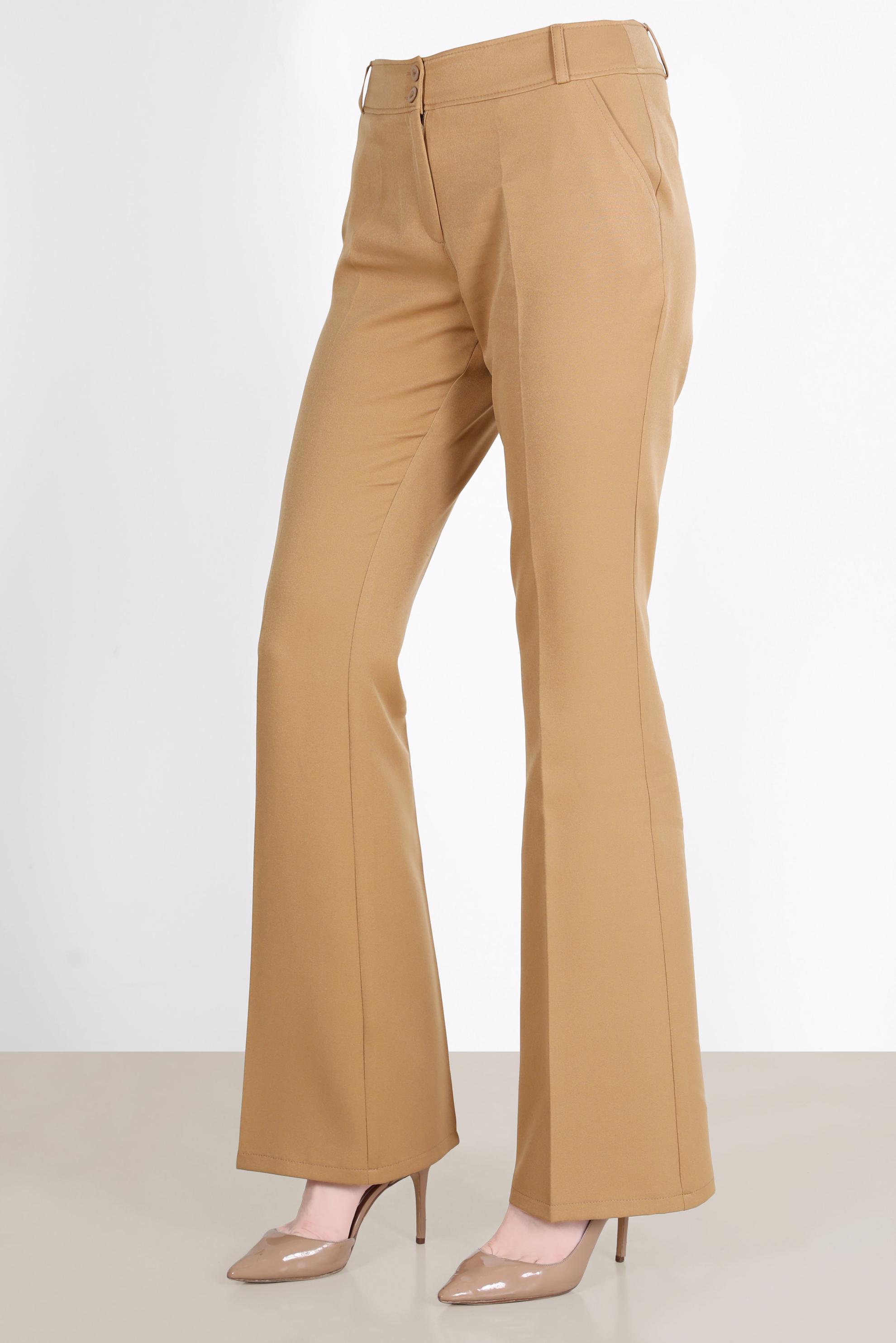 Tesettür giyim KAHVE İSPANYOL PAÇA PANTOLON 70354