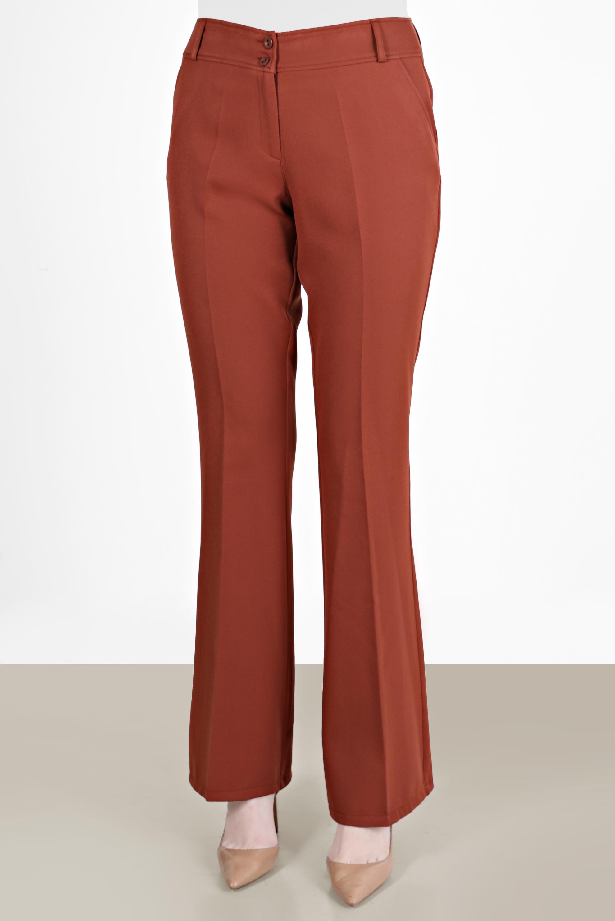 Tesettür giyim KAHVE İSPANYOL PAÇA PANTOLON 70354