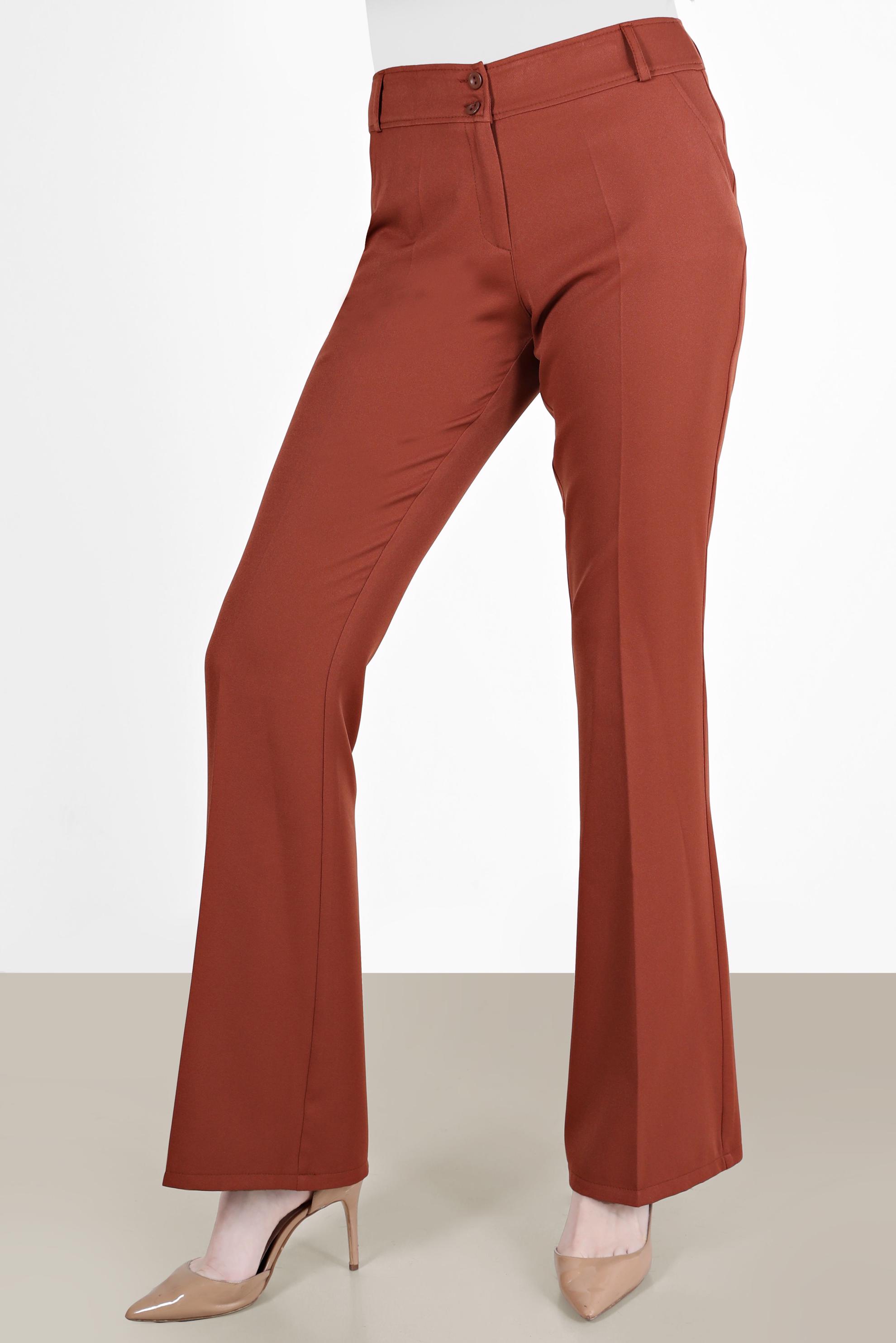 Tesettür giyim KAHVE İSPANYOL PAÇA PANTOLON 70354