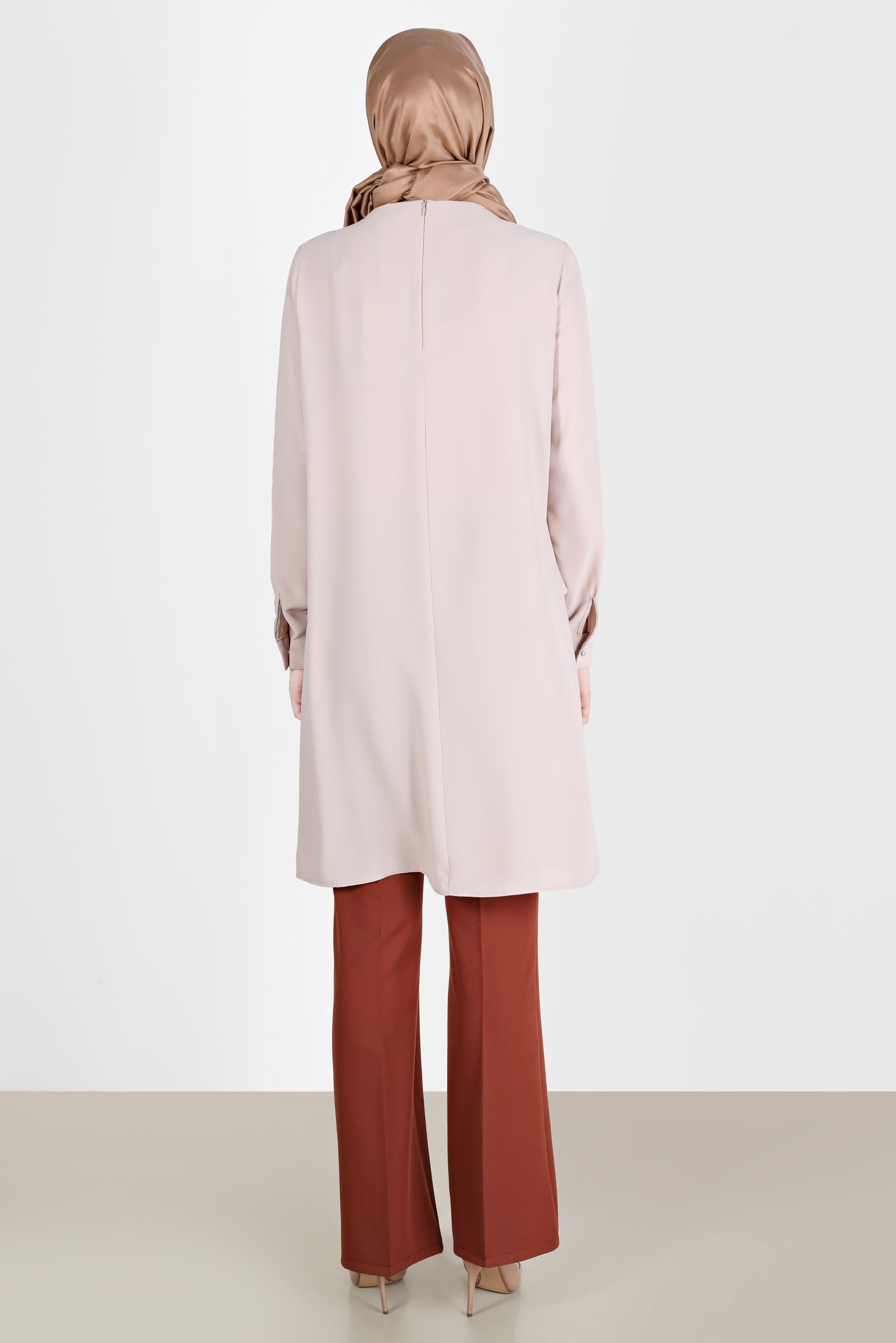 Tesettür giyim KAHVE İSPANYOL PAÇA PANTOLON 70354