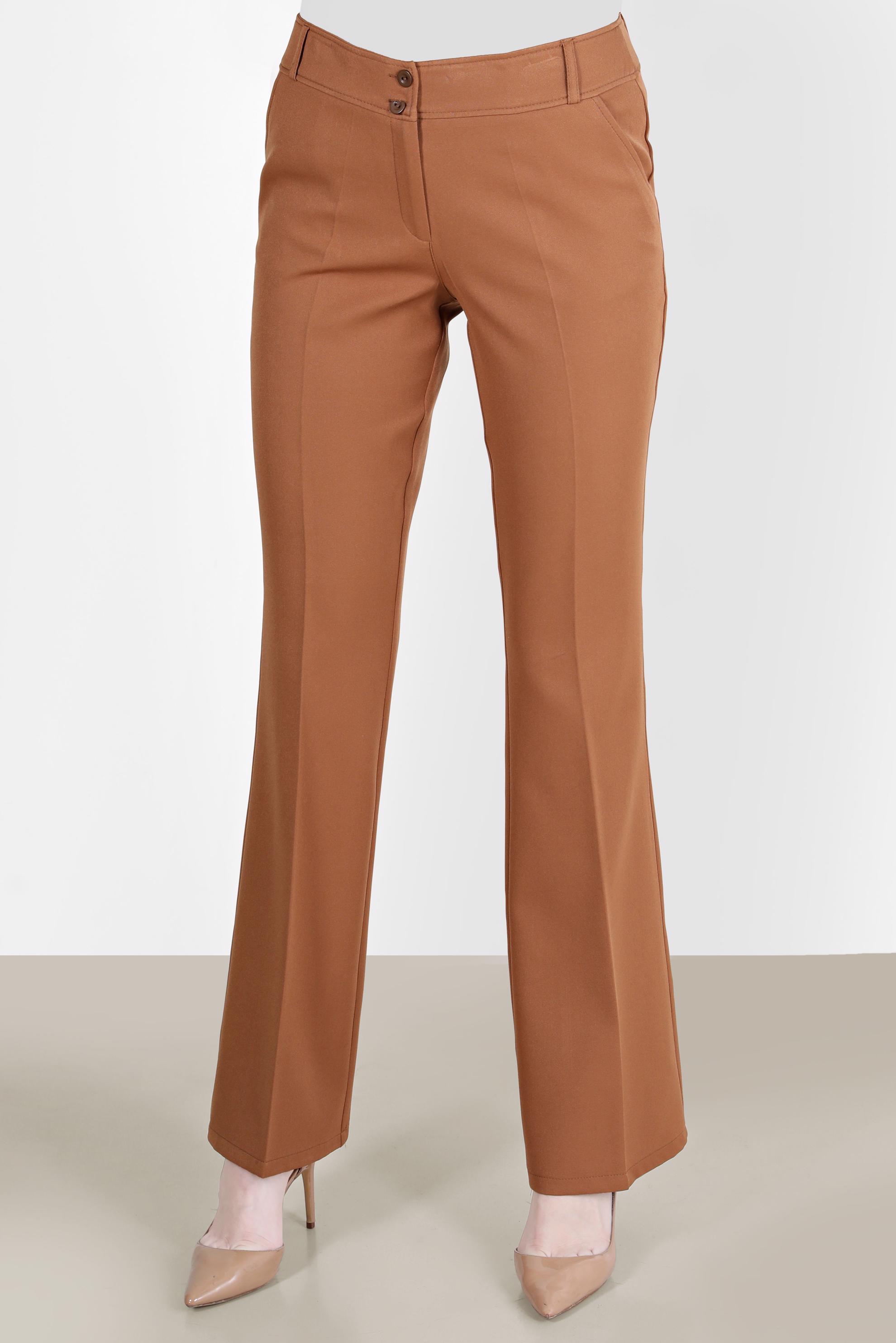 Tesettür giyim KAHVE İSPANYOL PAÇA PANTOLON 70354