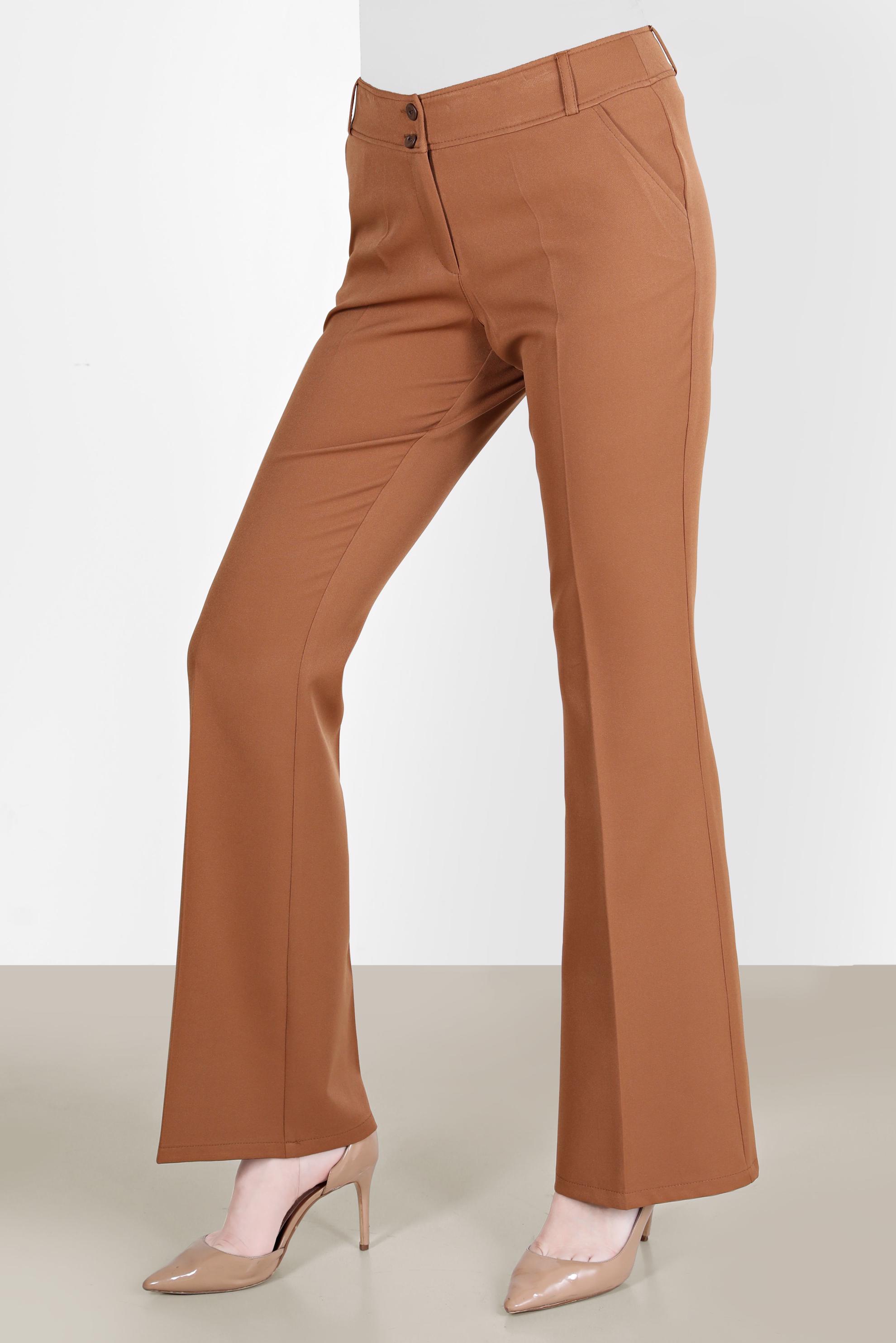 Tesettür giyim KAHVE İSPANYOL PAÇA PANTOLON 70354