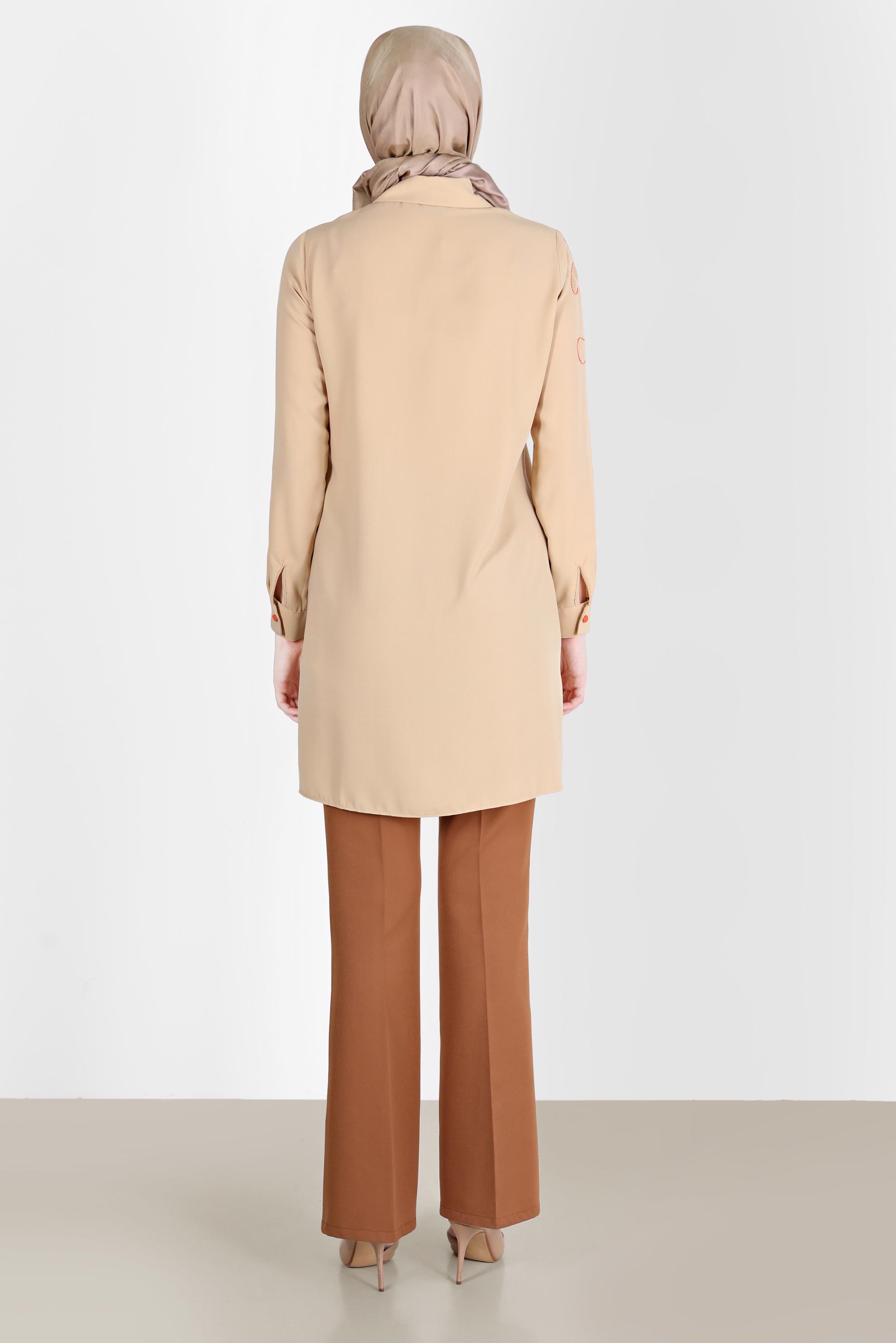 Tesettür giyim KAHVE İSPANYOL PAÇA PANTOLON 70354