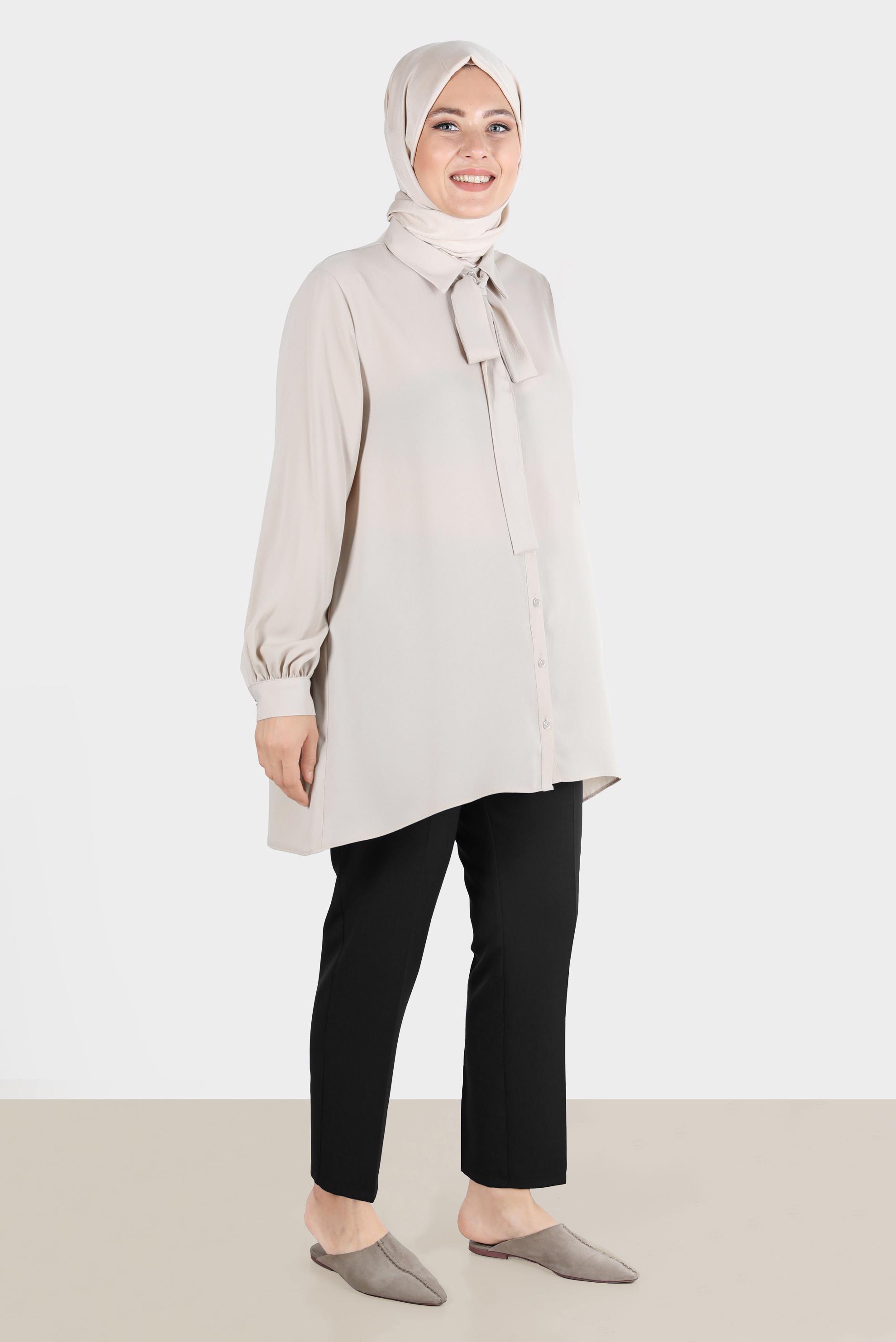 Tesettür giyim SİYAH KLASİK KREP PANTOLON 70355 