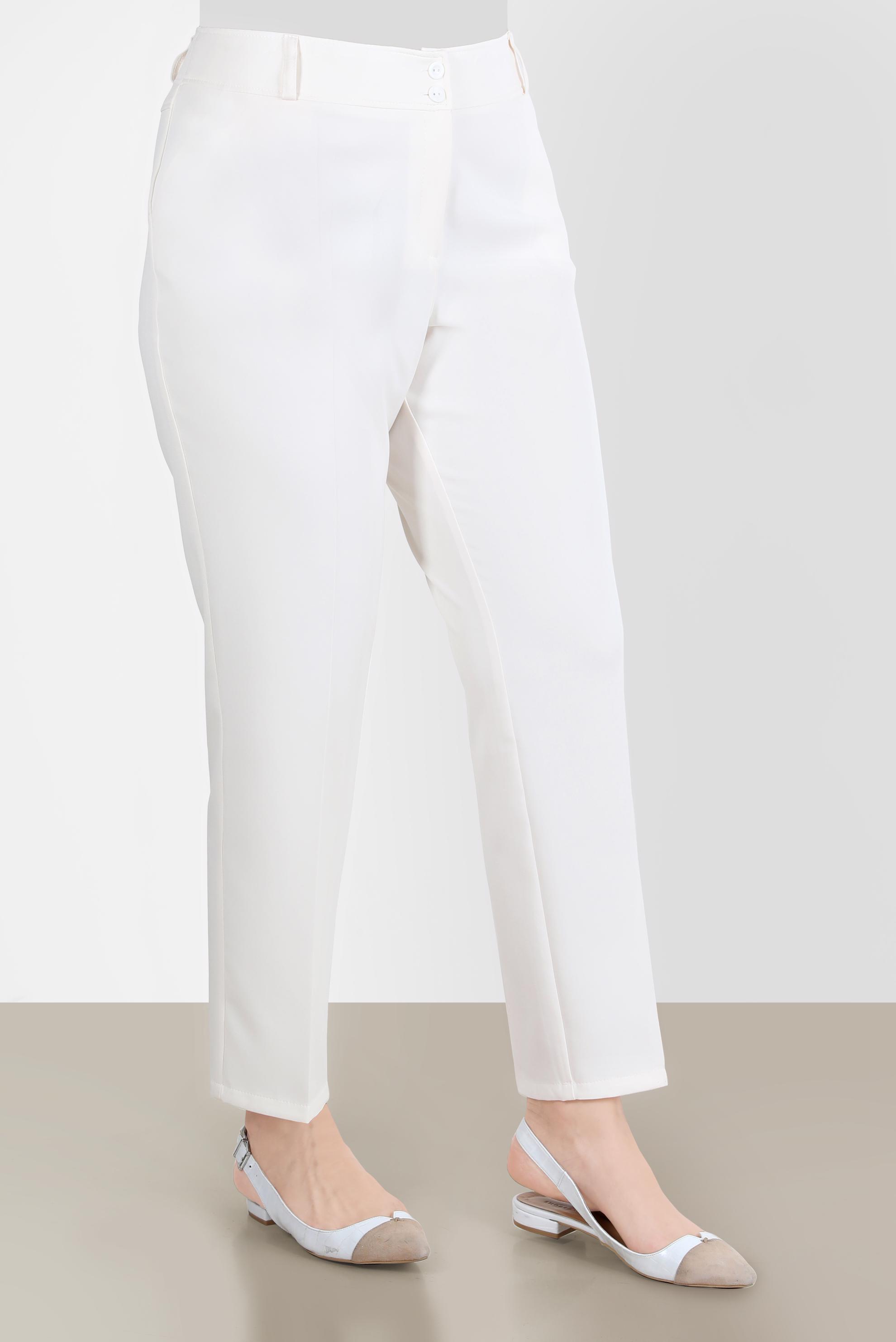 Tesettür giyim BEYAZ KLASİK KREP PANTOLON 70355 