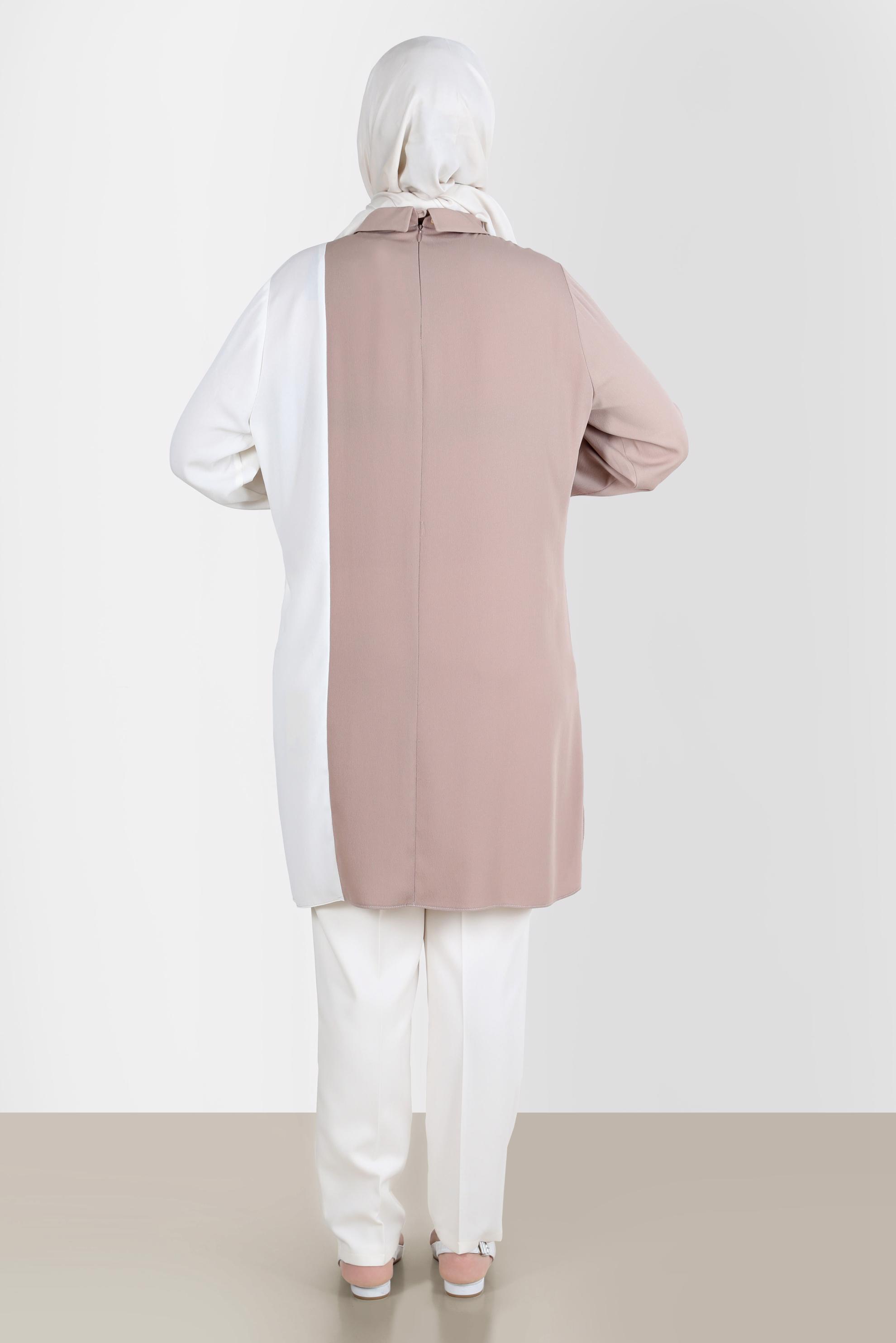 Tesettür giyim BEYAZ KLASİK KREP PANTOLON 70355 