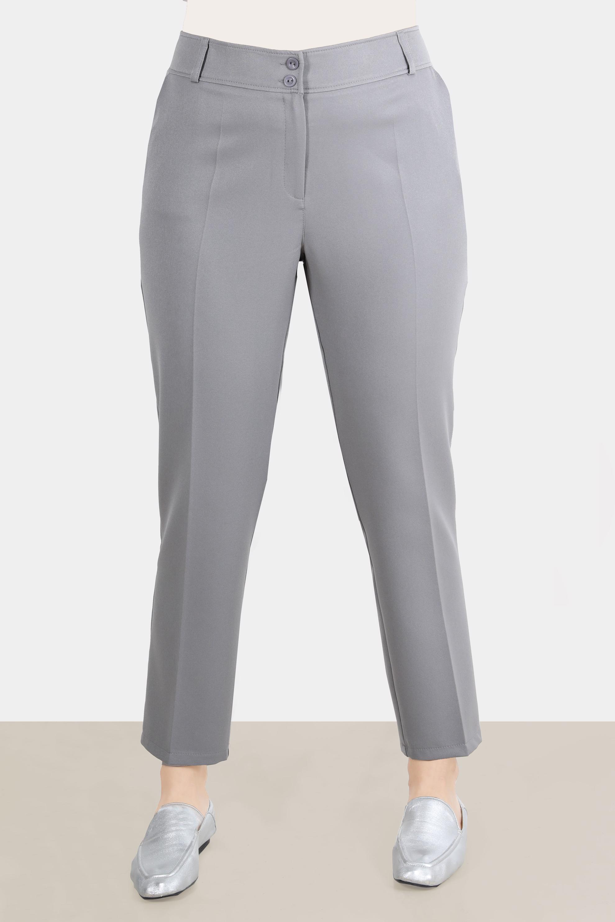 Tesettür giyim GRİ KLASİK KREP PANTOLON 70355 