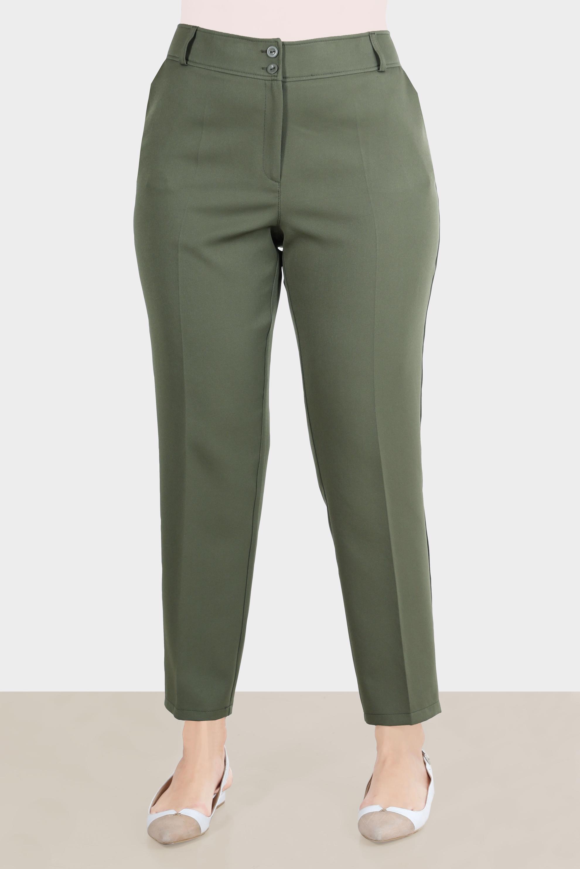 Tesettür giyim HAKİ KLASİK KREP PANTOLON 70355 