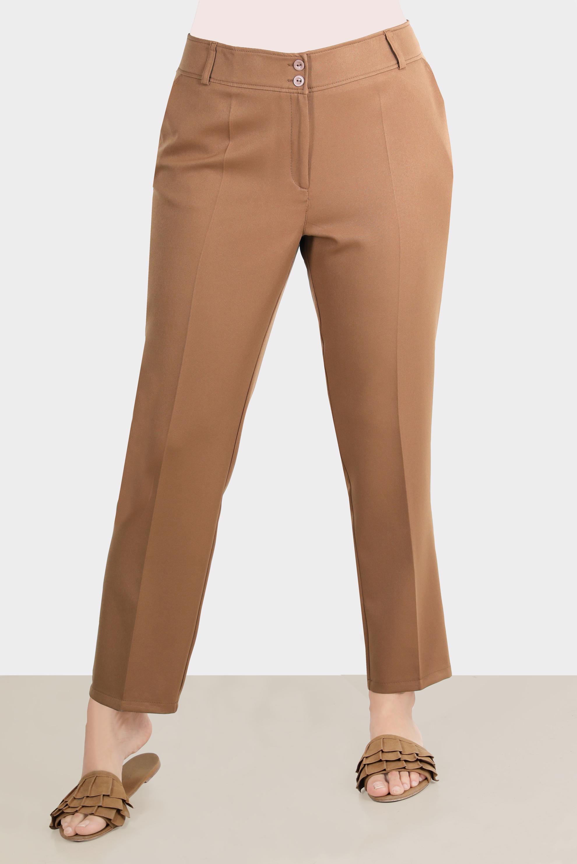 Tesettür giyim KAHVE KLASİK KREP PANTOLON 70355 