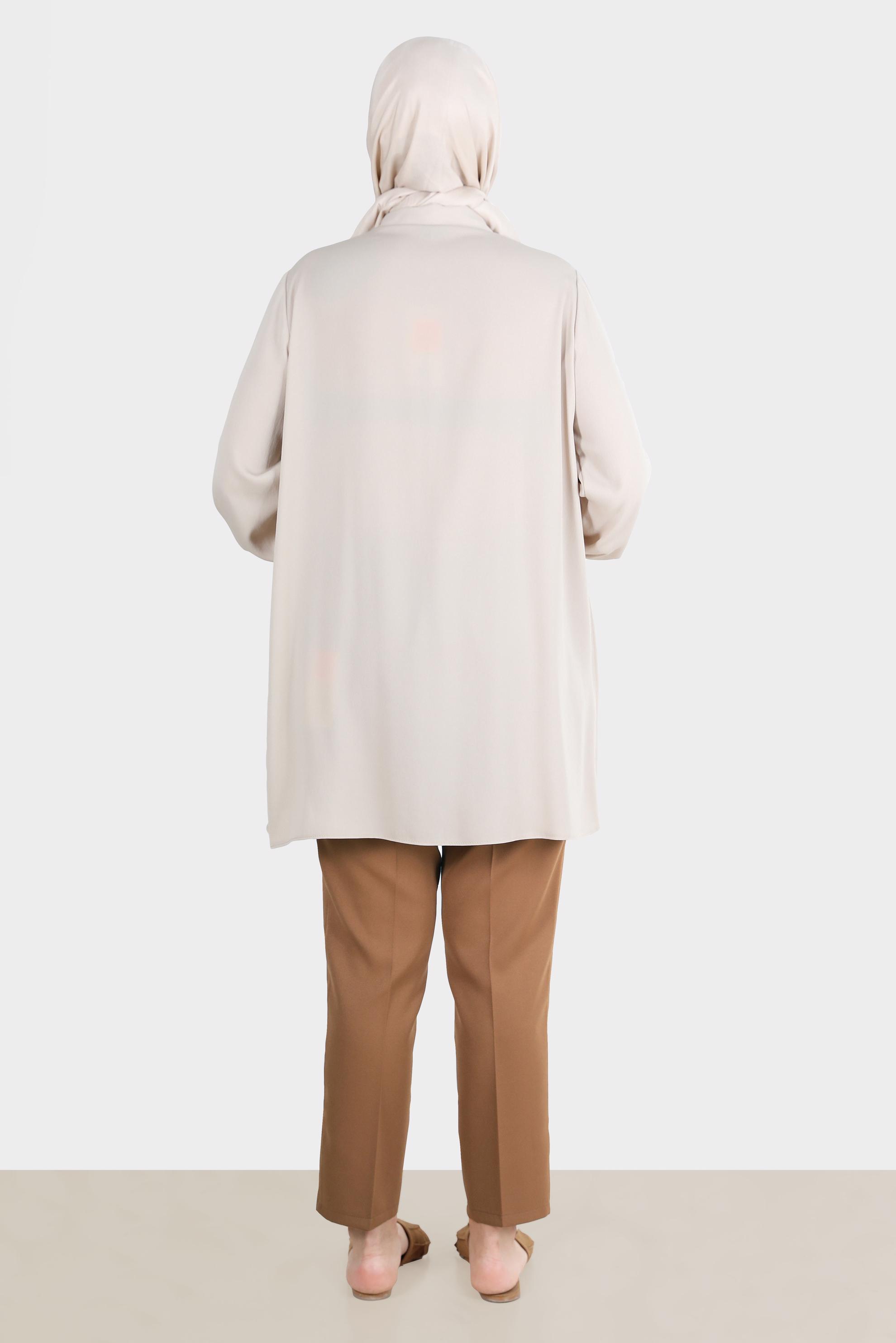 Tesettür giyim KAHVE KLASİK KREP PANTOLON 70355 