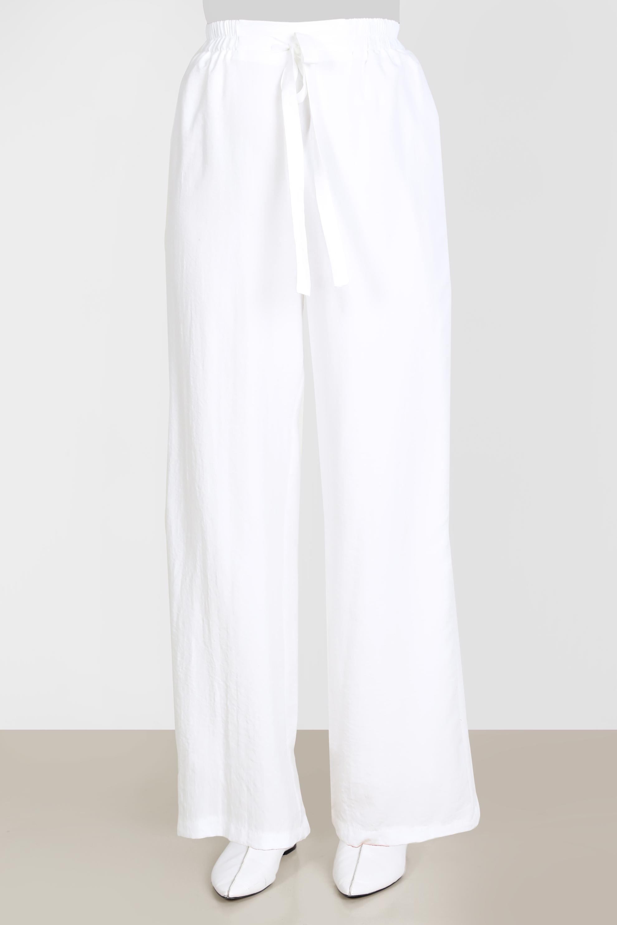 Tesettür giyim BEYAZ BELİ LASTİKLİ PANTOLON 70356 