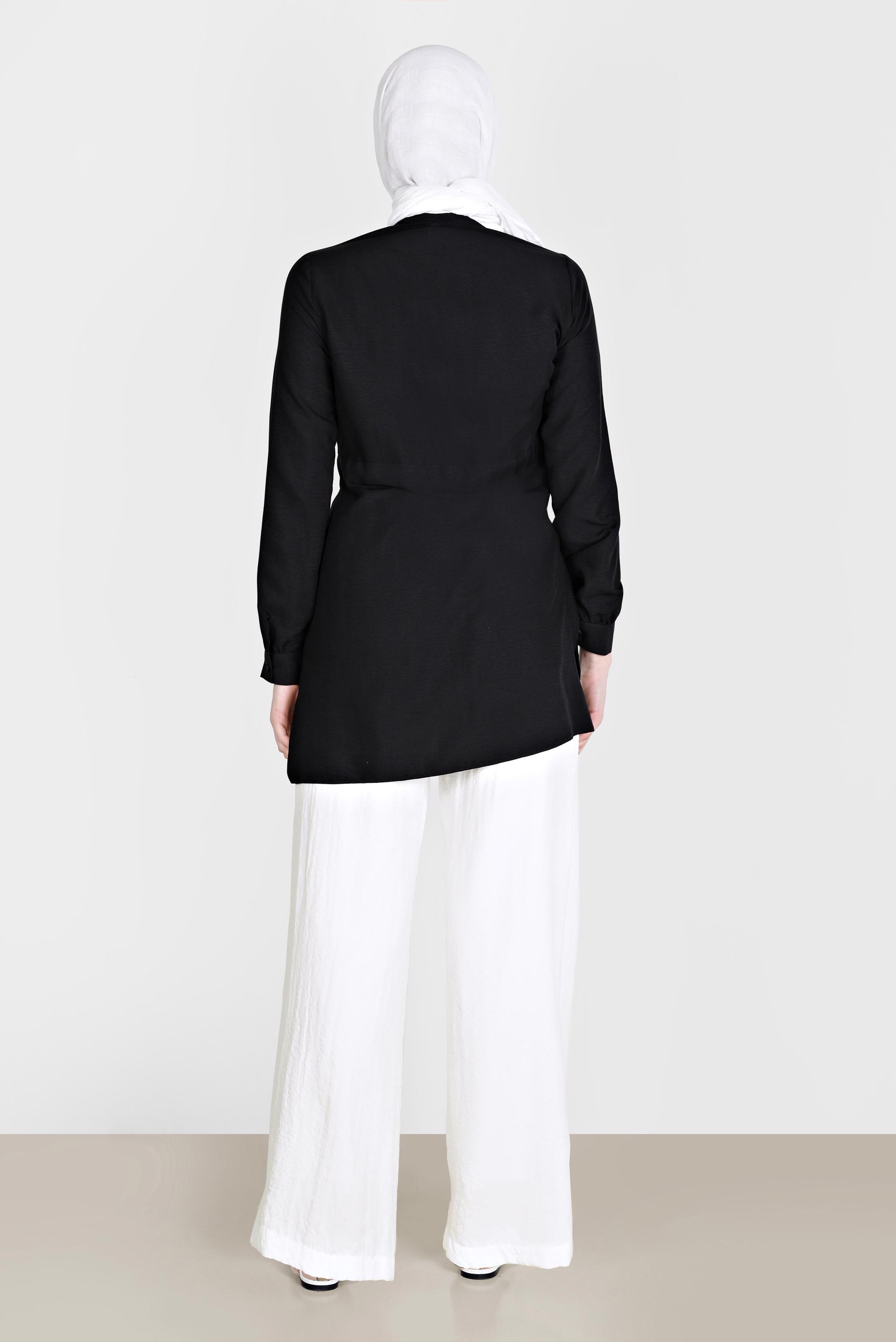 Tesettür giyim BEYAZ BELİ LASTİKLİ PANTOLON 70356 