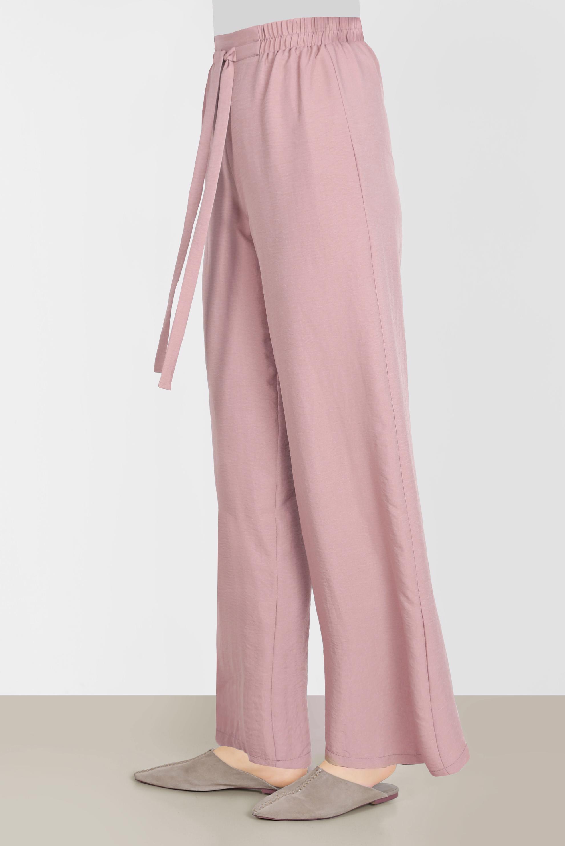 Tesettür giyim PUDRA BELİ LASTİKLİ PANTOLON 70356 