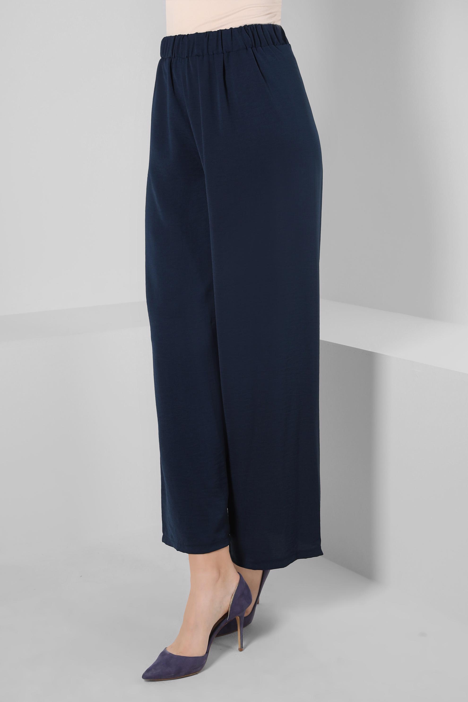 Tesettür giyim LACİVERT BELİ LASTİKLİ PANTOLON 70358 