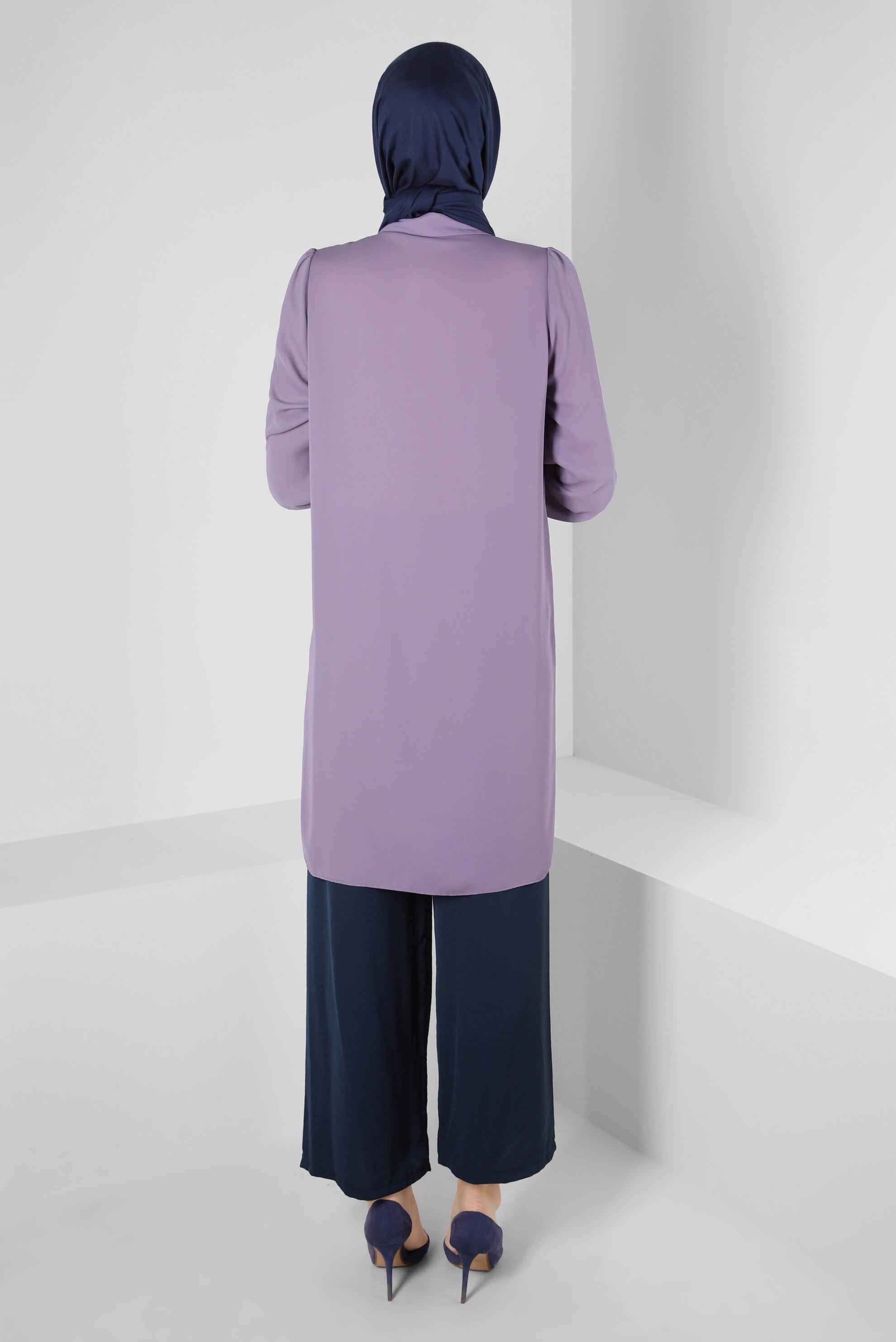 Tesettür giyim LACİVERT BELİ LASTİKLİ PANTOLON 70358 