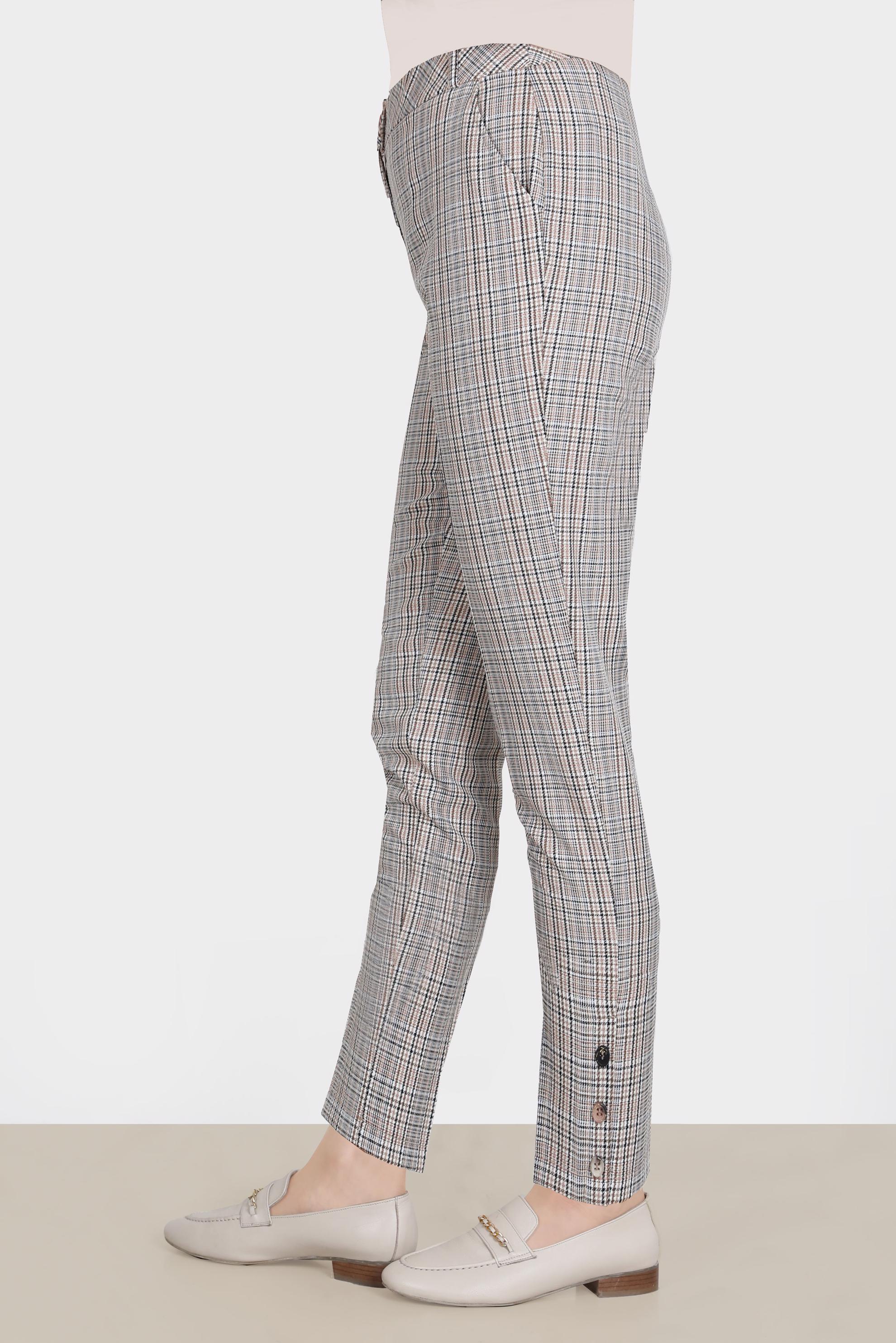 Tesettür giyim SARI DÜĞMELİ EKOSE PANTOLON 70361 