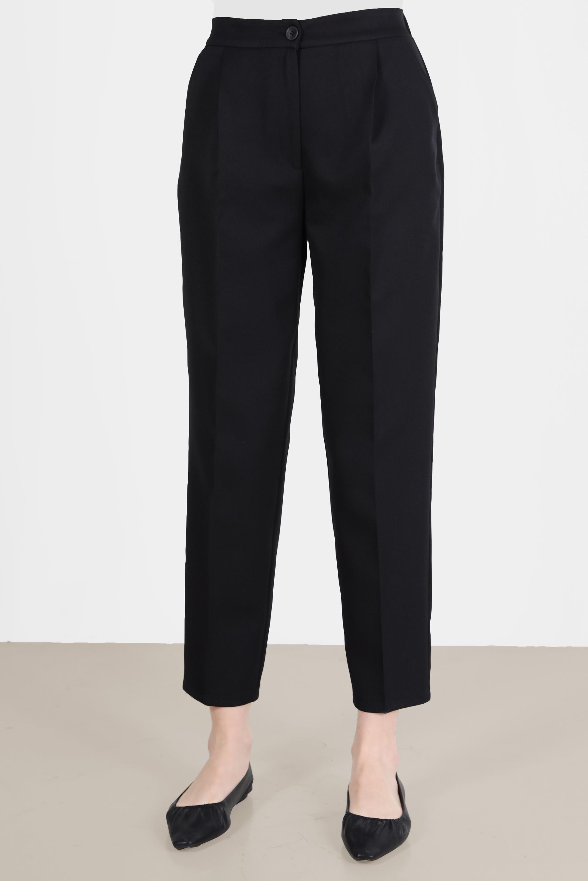 Tesettür giyim SİYAH PİLE DETAYLI PANTOLON 70363 