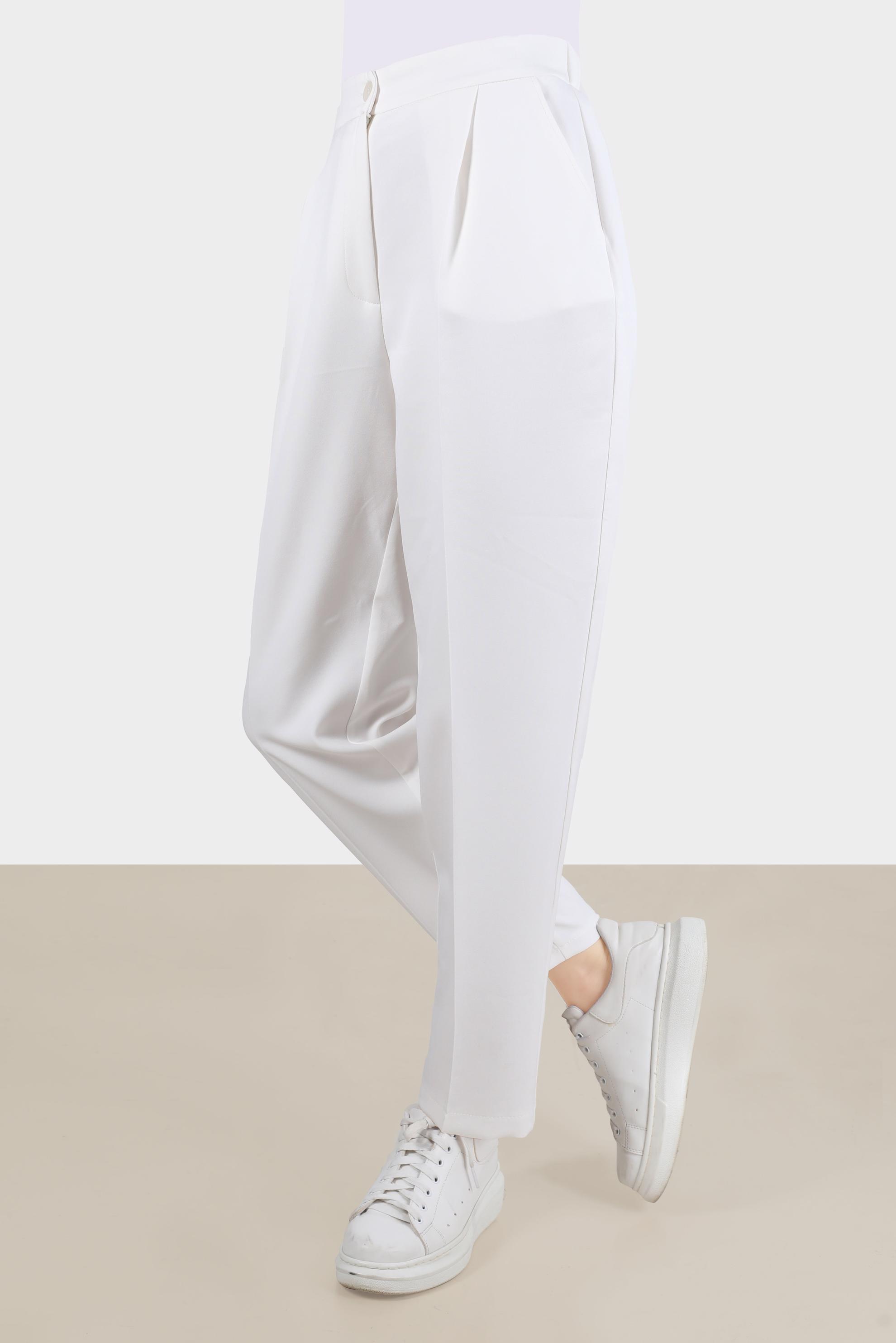 Vêtements hijab BLANC PANTALON DÉTAILS PLIS 70363