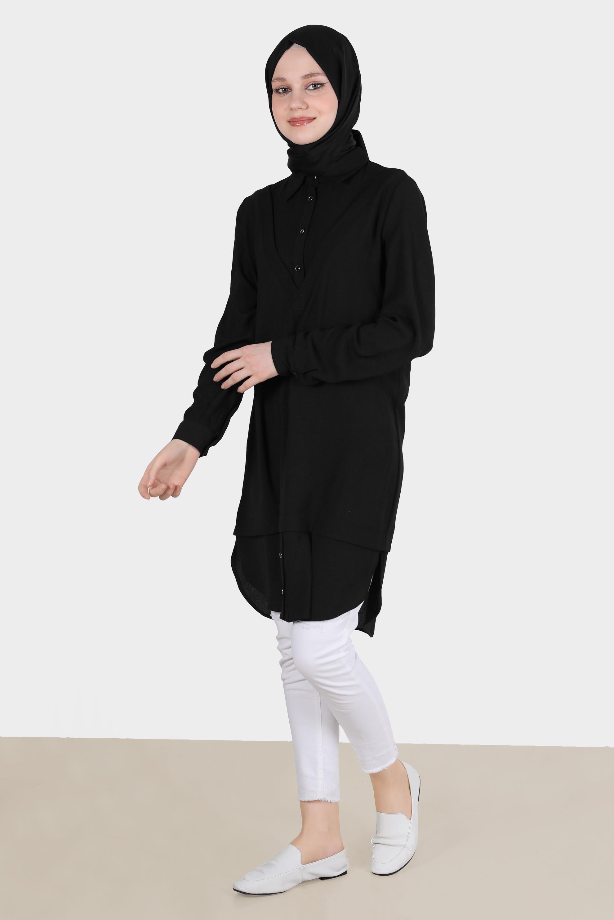 Vêtements hijab BLANC PANTALON DÉTAILS PLIS 70363