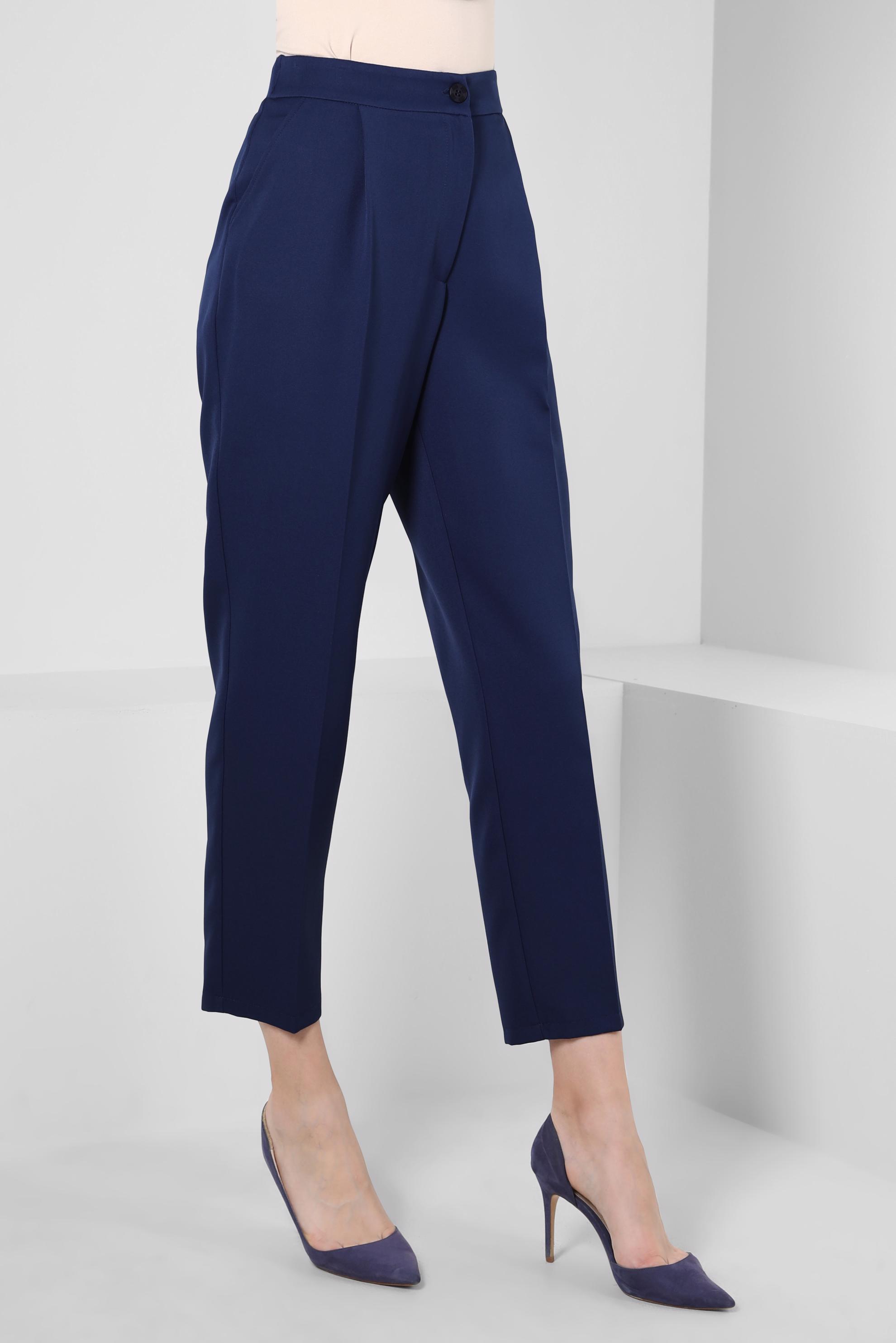 Tesettür giyim LACİVERT PİLE DETAYLI PANTOLON 70363 