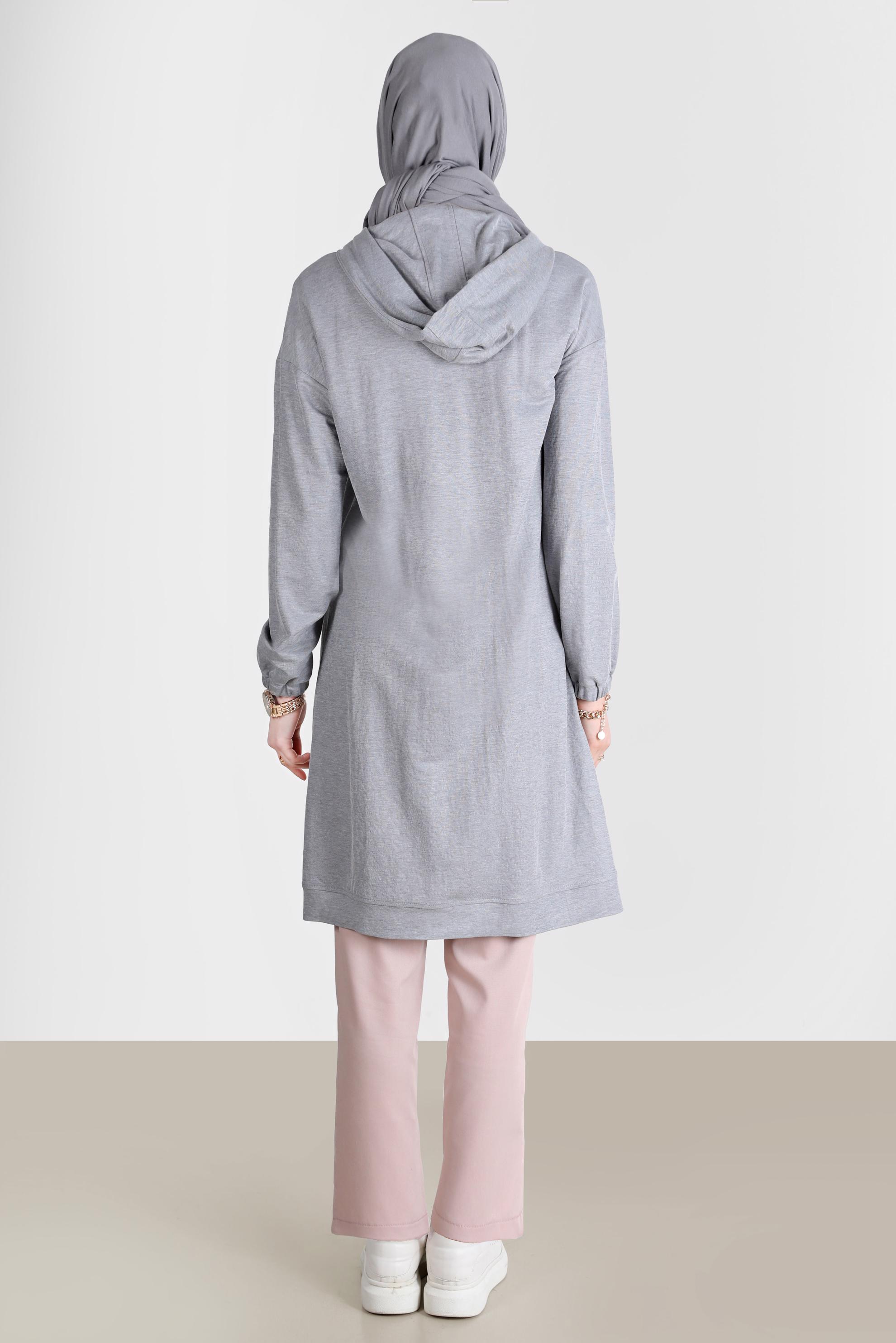 Tesettür giyim PUDRA BELİ LASTİKLİ PANTOLON 70364 