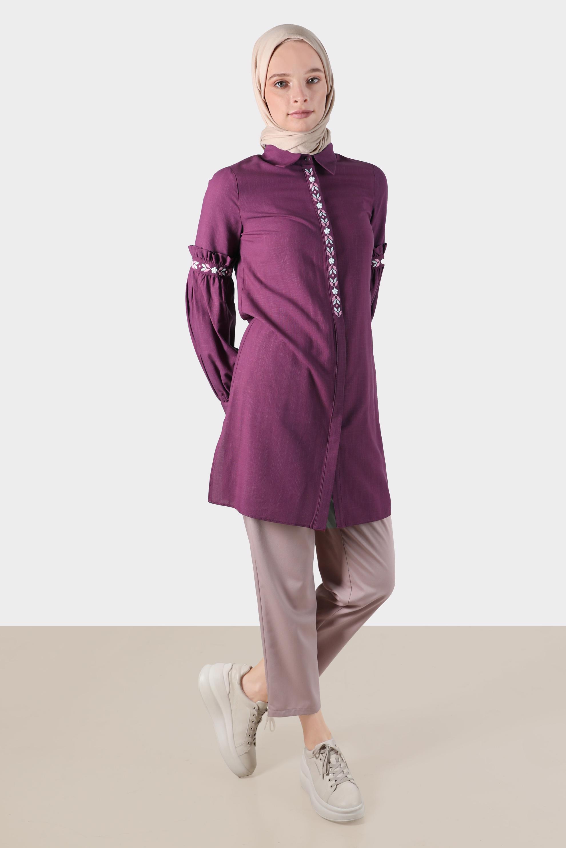 Hijab clothing PINK ELASTIC WAIST TROUSERS 70364 