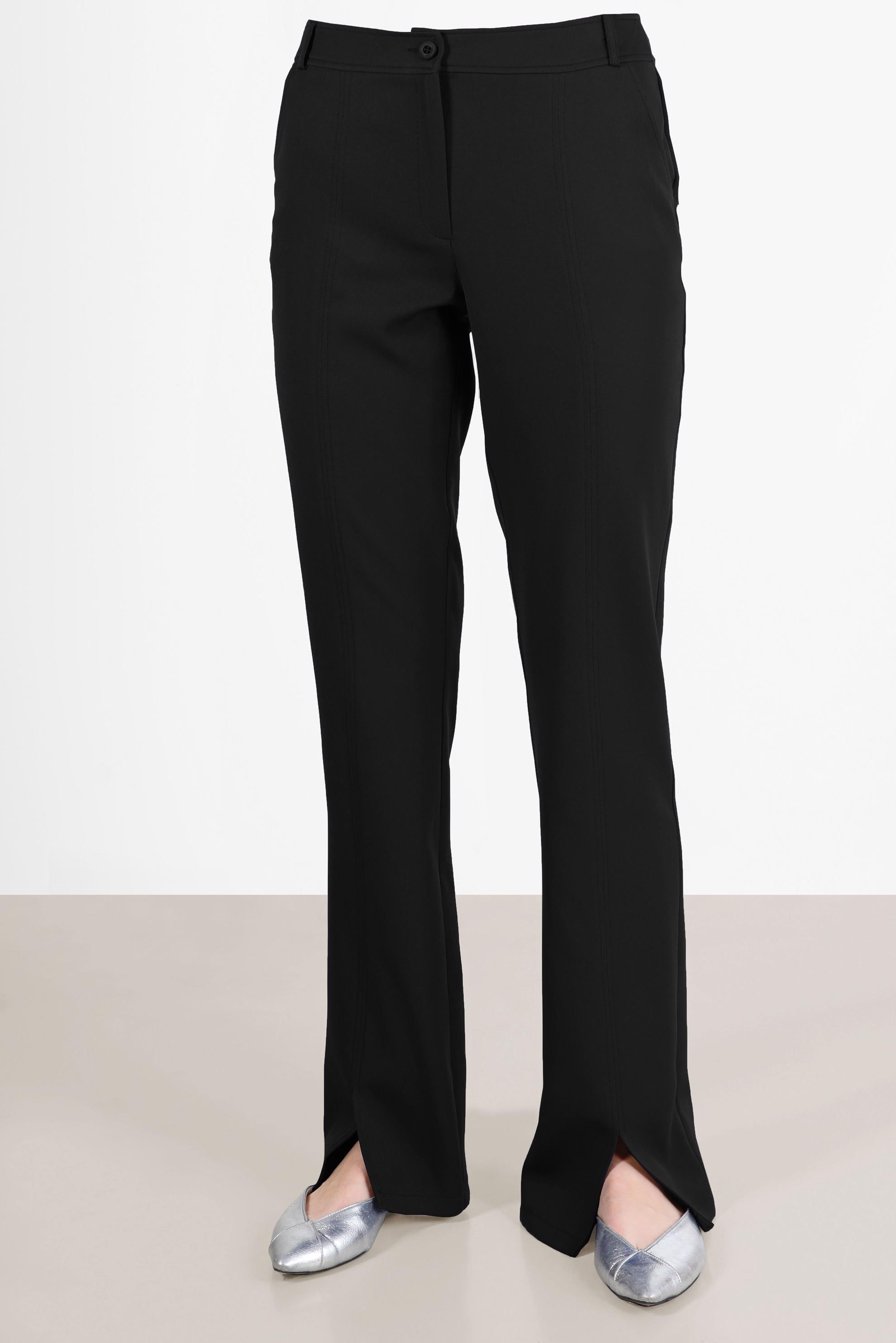 Tesettür giyim SİYAH YIRTMAÇ DETAYLI PANTOLON 70366 