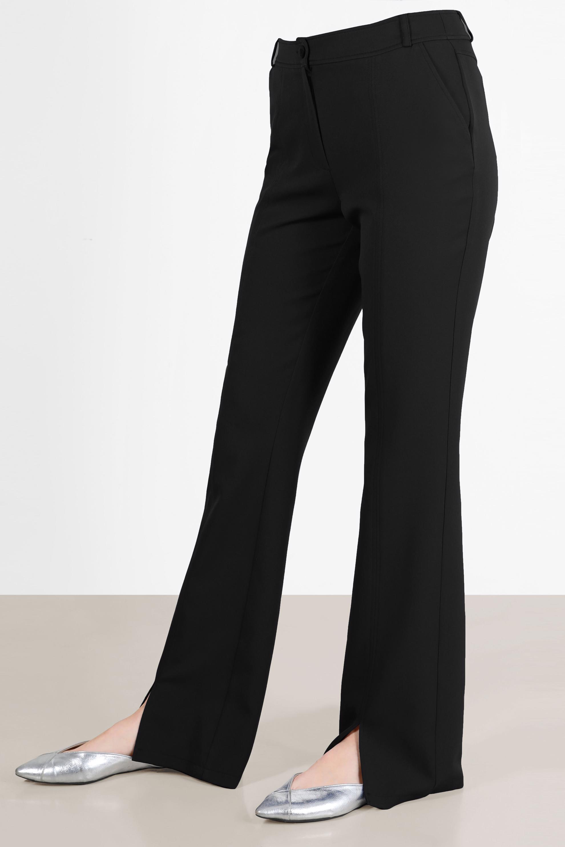 Tesettür giyim SİYAH YIRTMAÇ DETAYLI PANTOLON 70366 