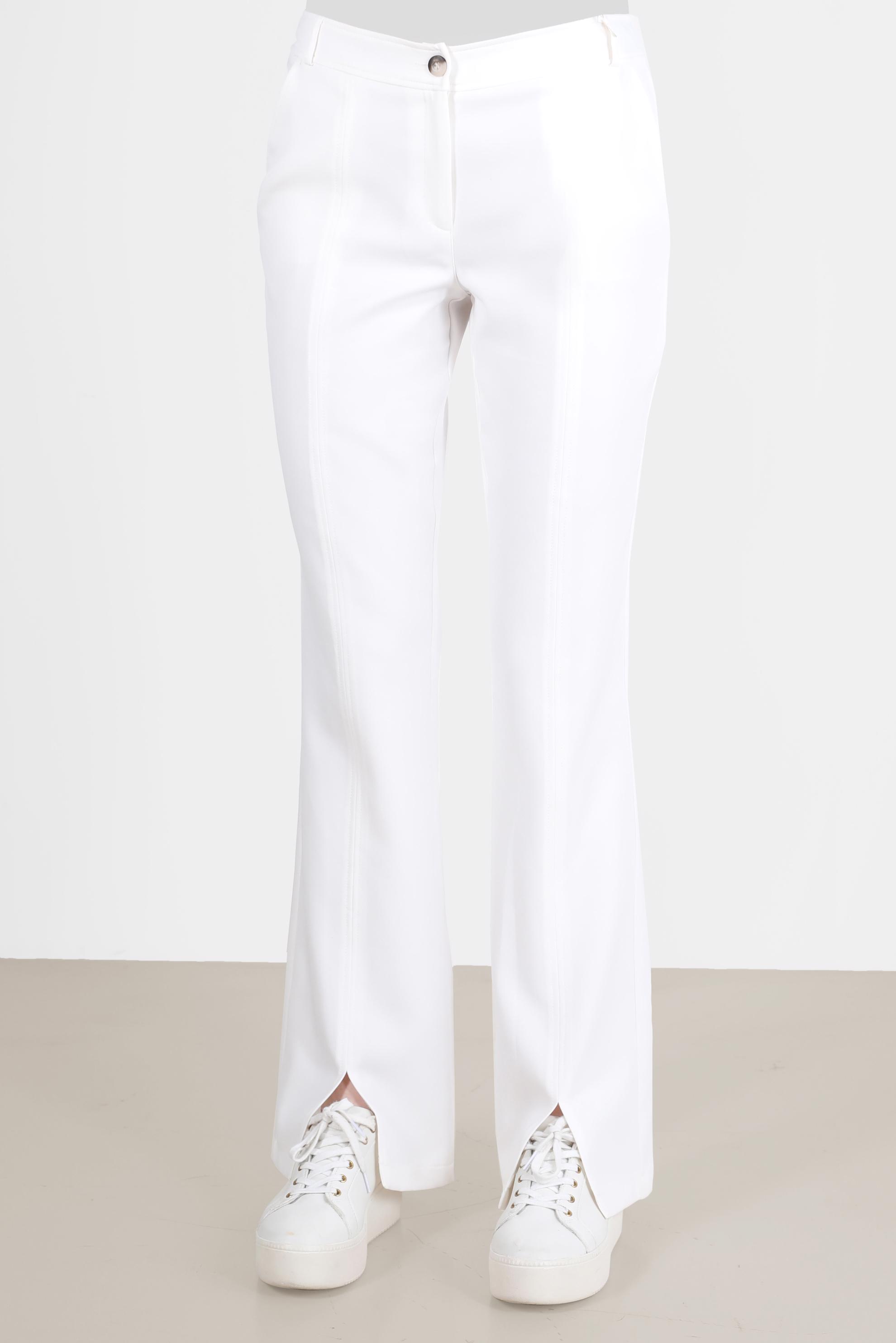 Tesettür giyim BEYAZ YIRTMAÇ DETAYLI PANTOLON 70366 