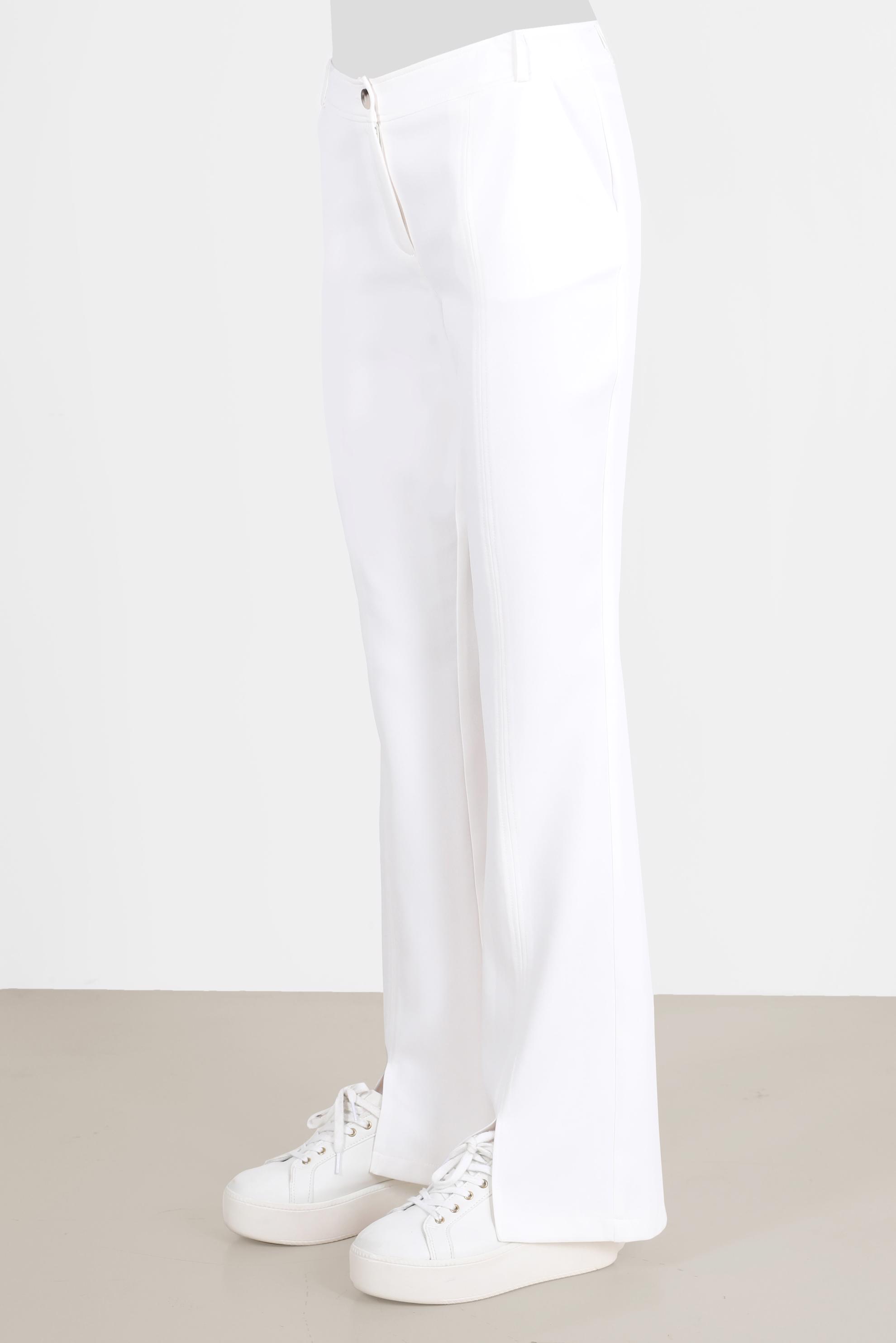 Tesettür giyim BEYAZ YIRTMAÇ DETAYLI PANTOLON 70366 