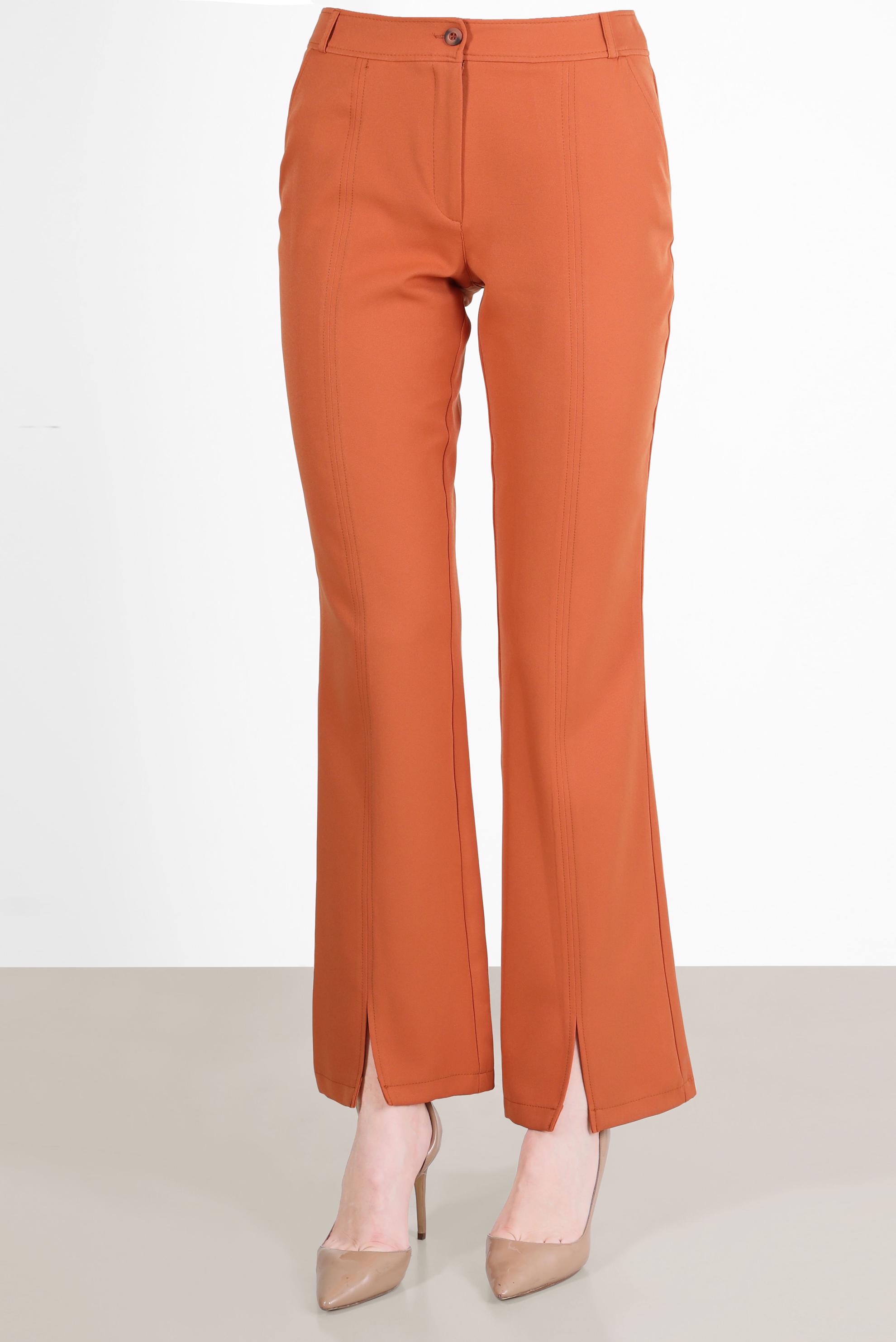 Tesettür giyim TURUNCU YIRTMAÇ DETAYLI PANTOLON 70366 