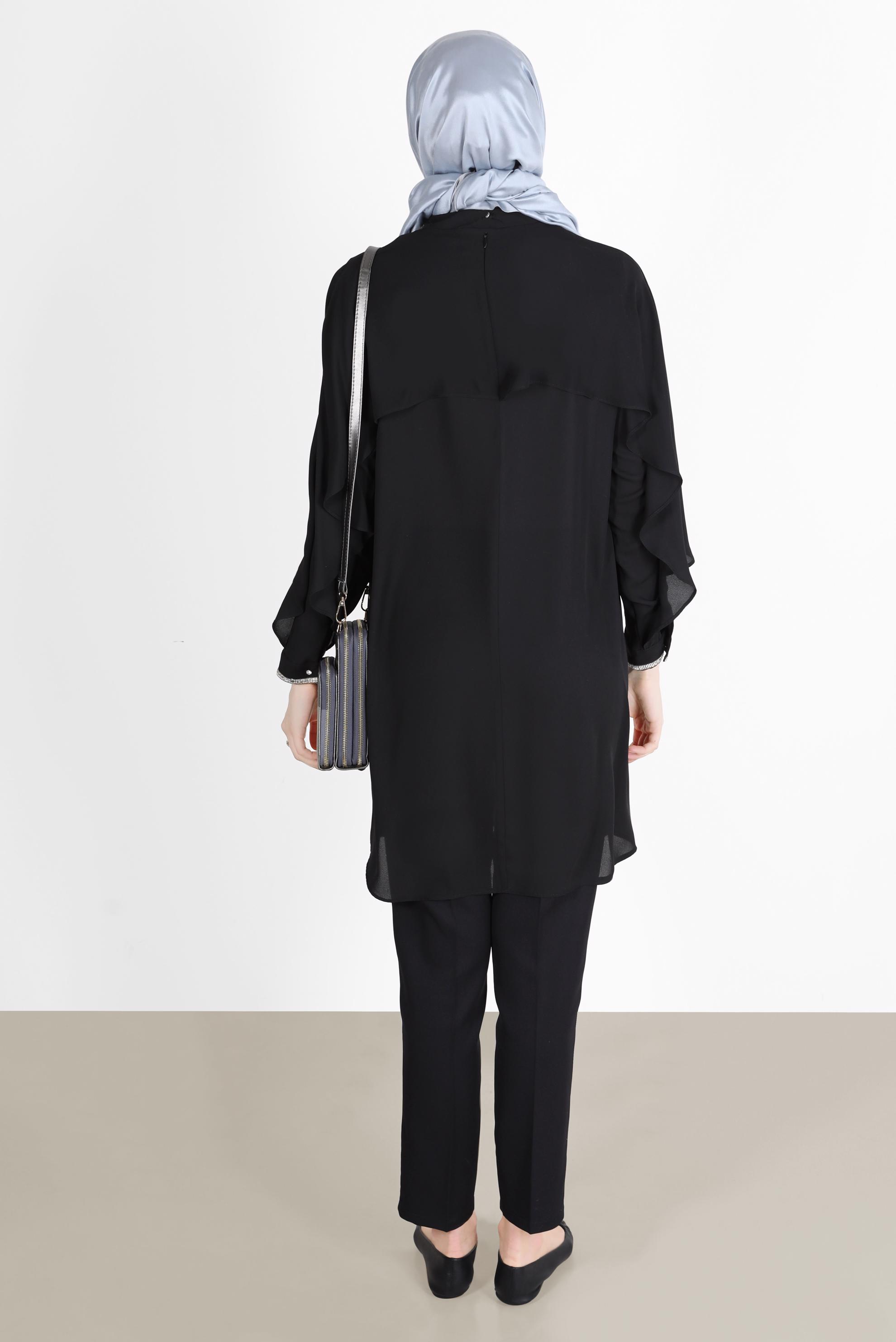 Tesettür giyim SİYAH KLASİK KESİM PANTOLON 70367