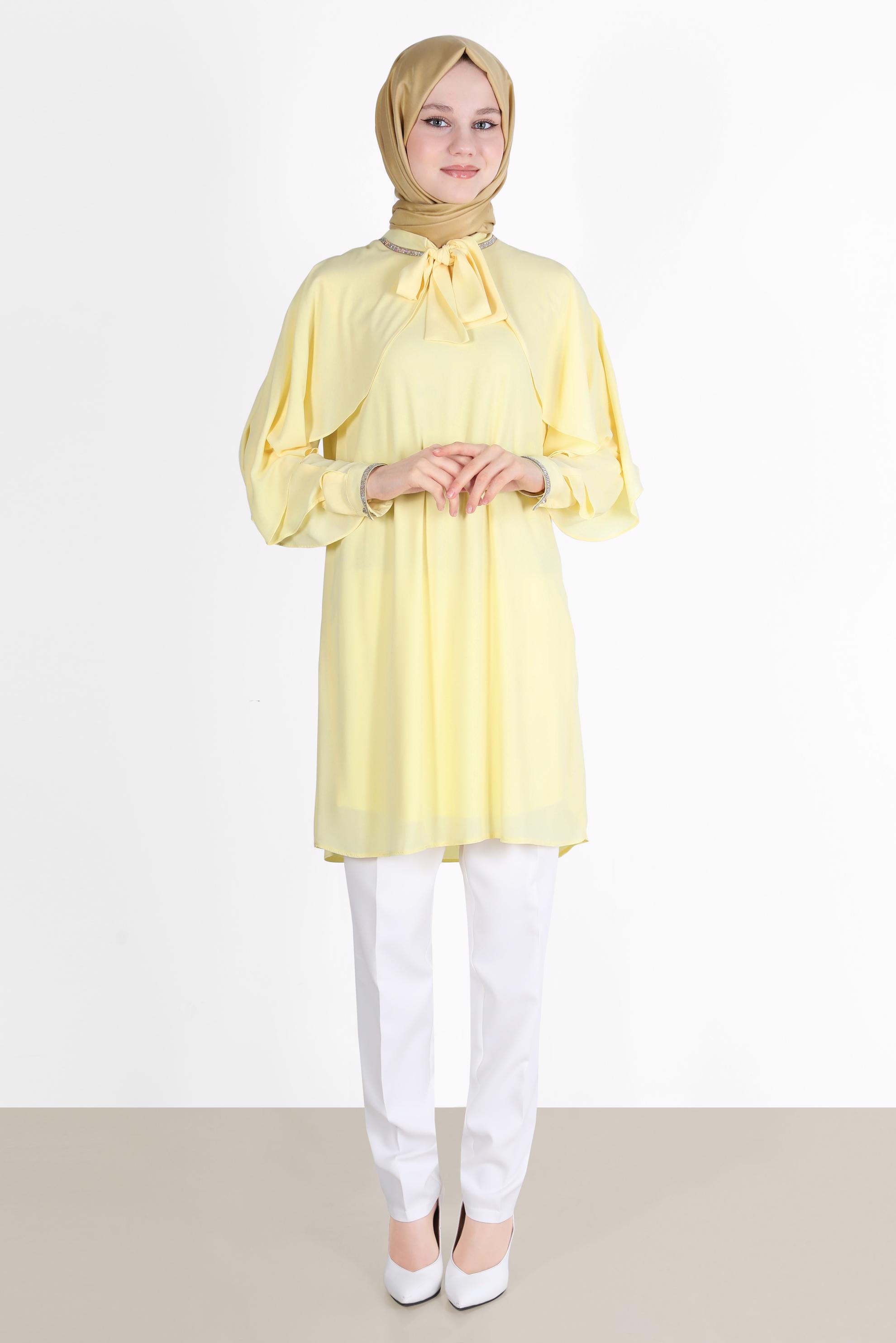 Tesettür giyim BEYAZ KLASİK KESİM PANTOLON 70367