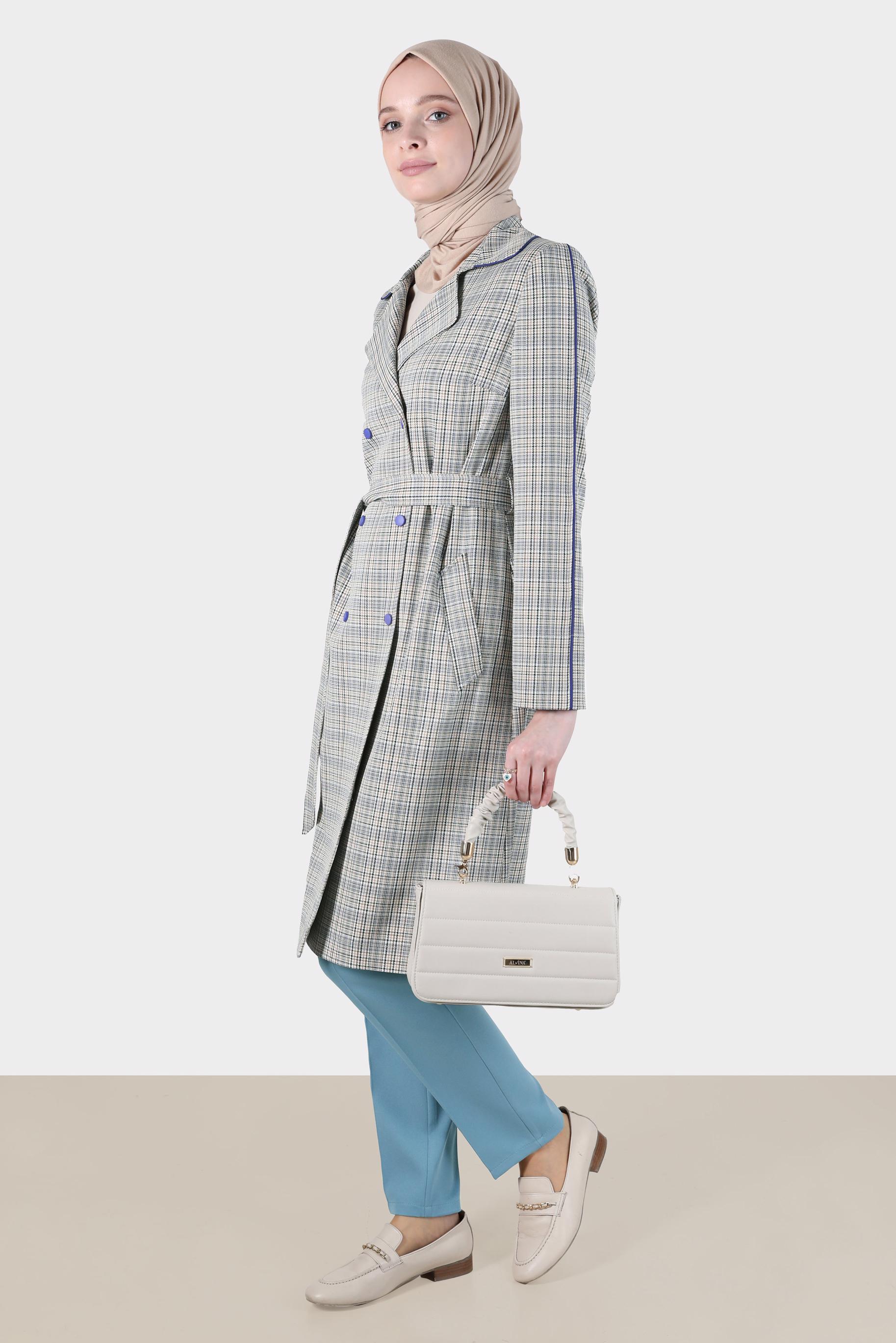 Tesettür giyim MAVİ KLASİK KESİM PANTOLON 70367