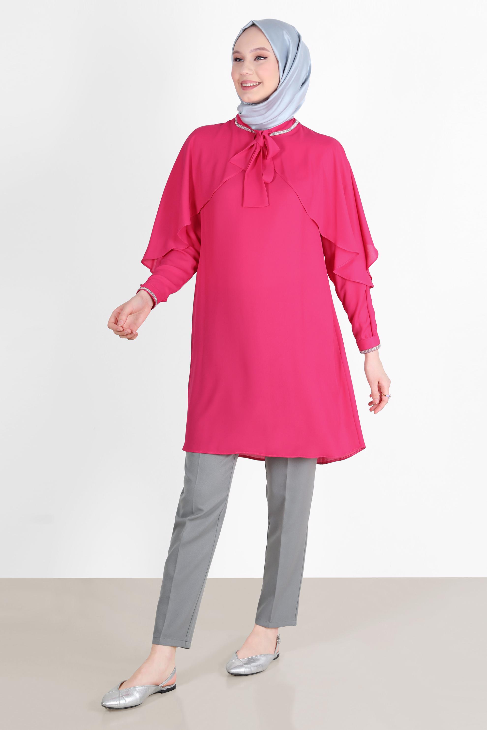 Tesettür giyim GRİ KLASİK KESİM PANTOLON 70367