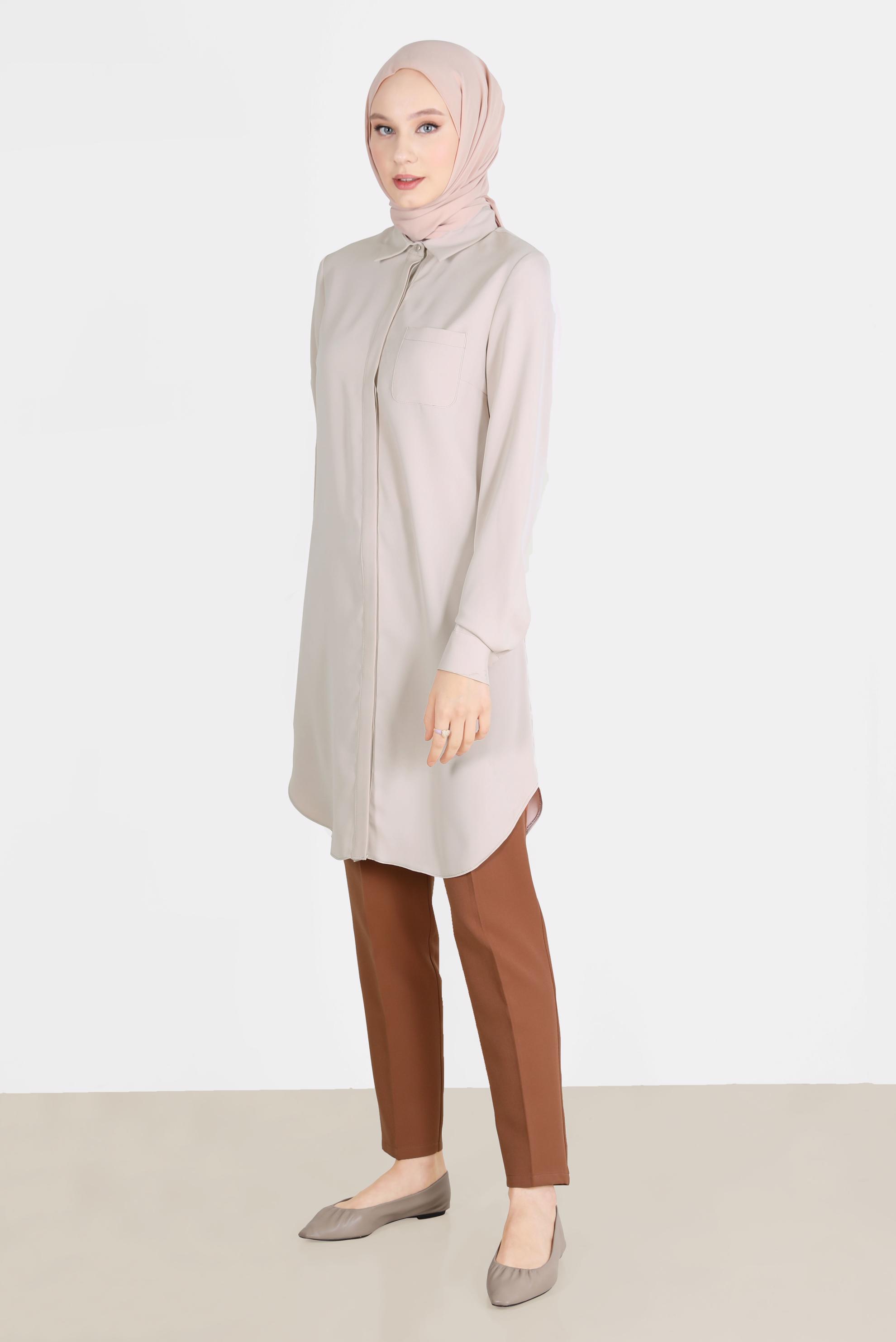 Tesettür giyim TABA KLASİK KESİM PANTOLON 70367