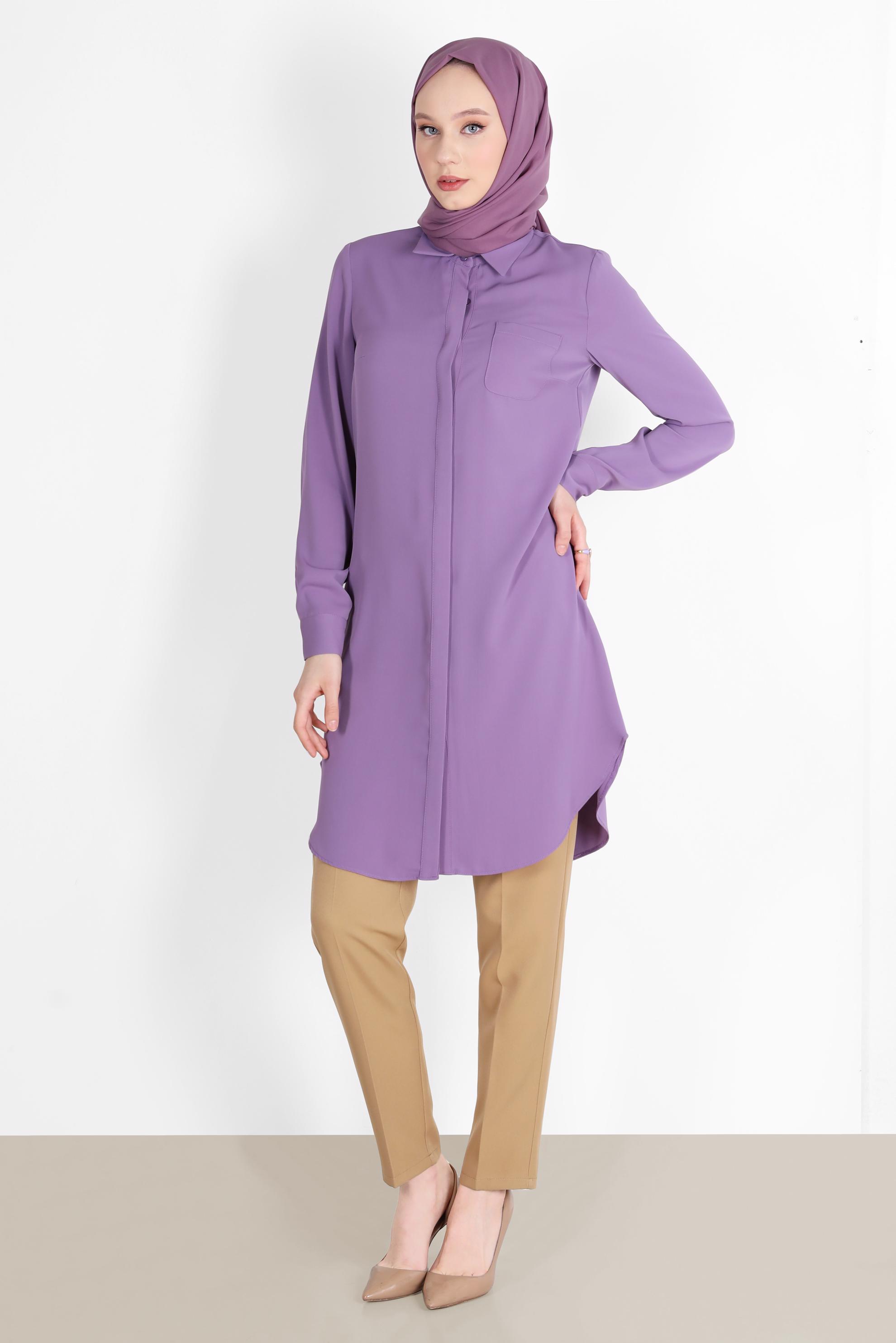 Tesettür giyim KAHVE KLASİK KESİM PANTOLON 70367