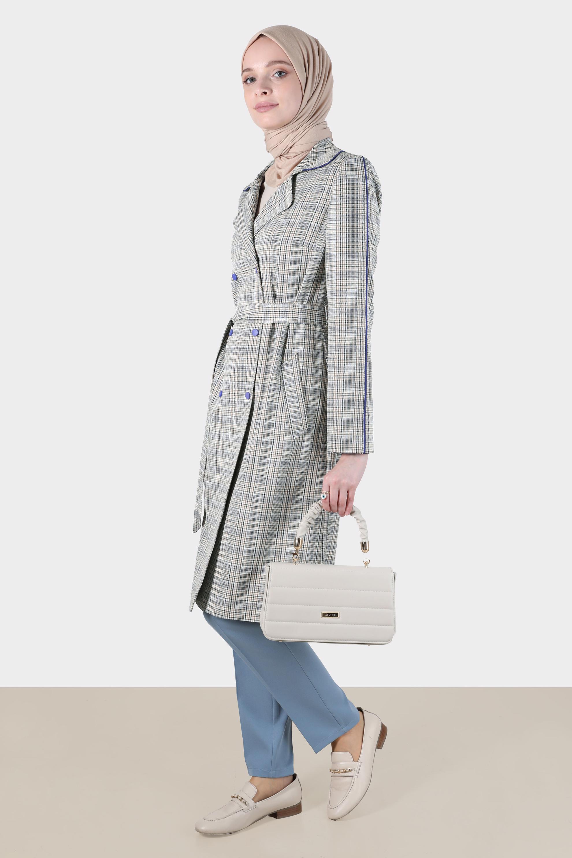 Tesettür giyim MAVİ KLASİK KESİM PANTOLON 70367