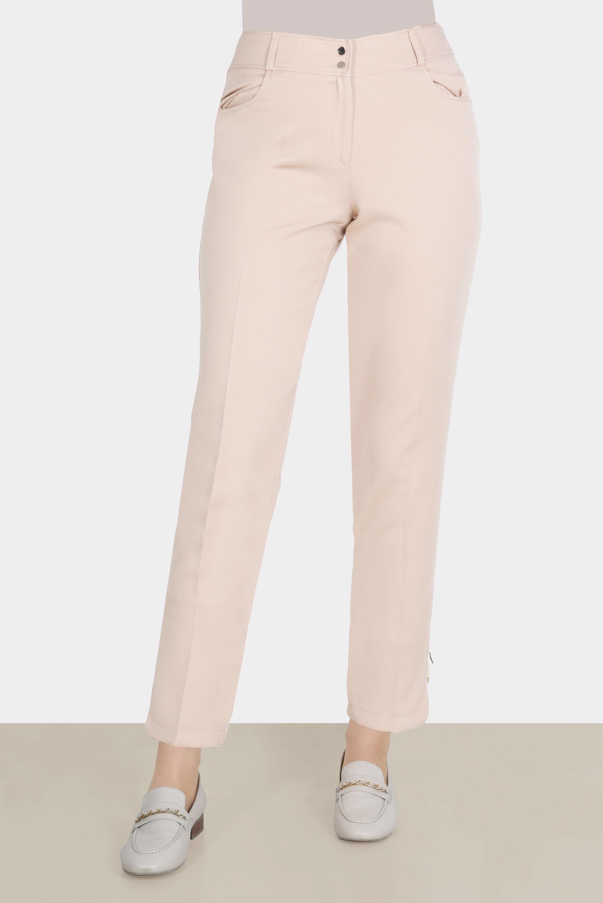 Tesettür giyim BEYAZ PAÇASI FERMUAR DETAYLI PANTOLON 70369 